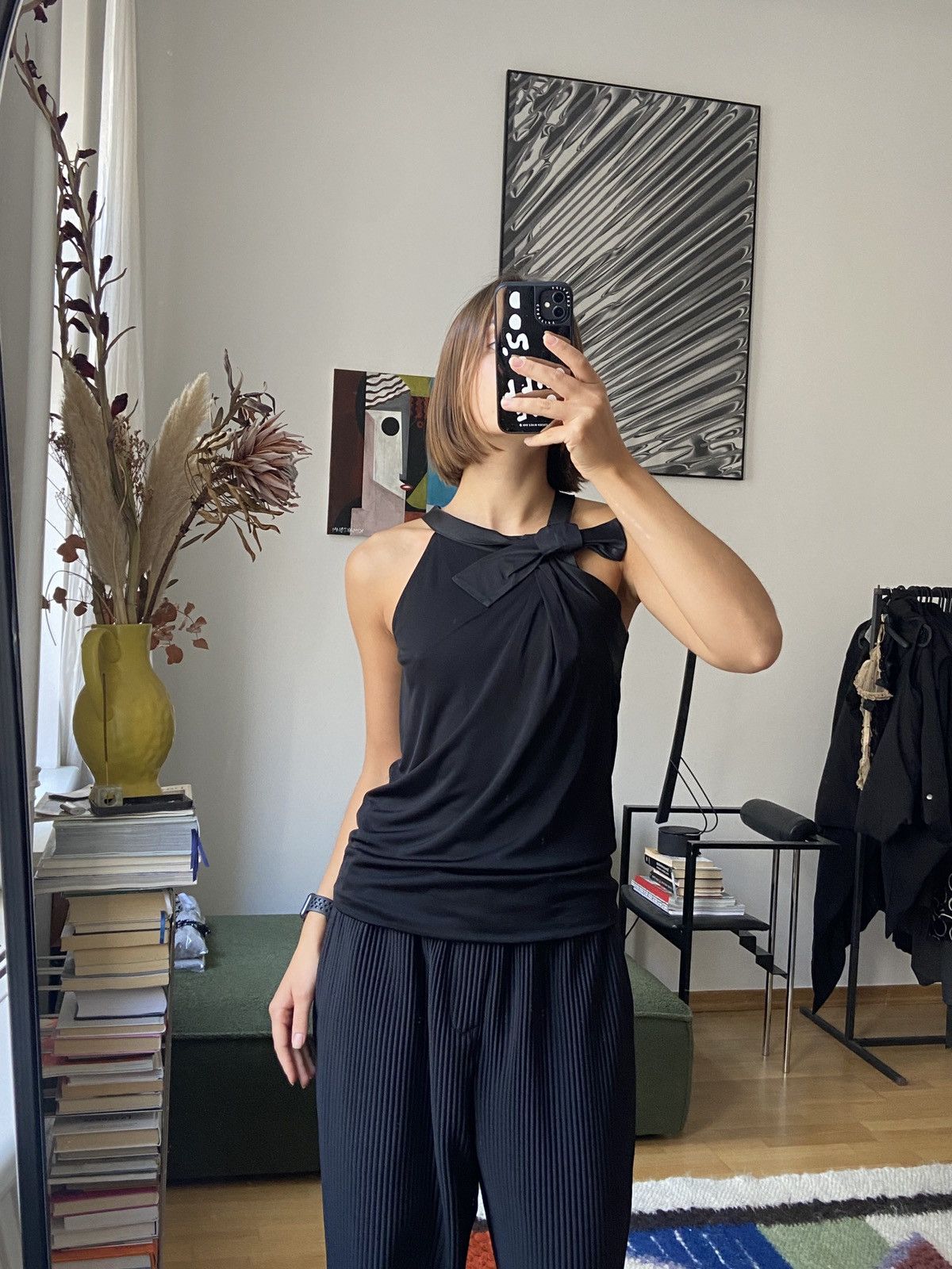 Gucci Gucci black knotted top Size S / US 4 / IT 40 - 1 Thumbnail