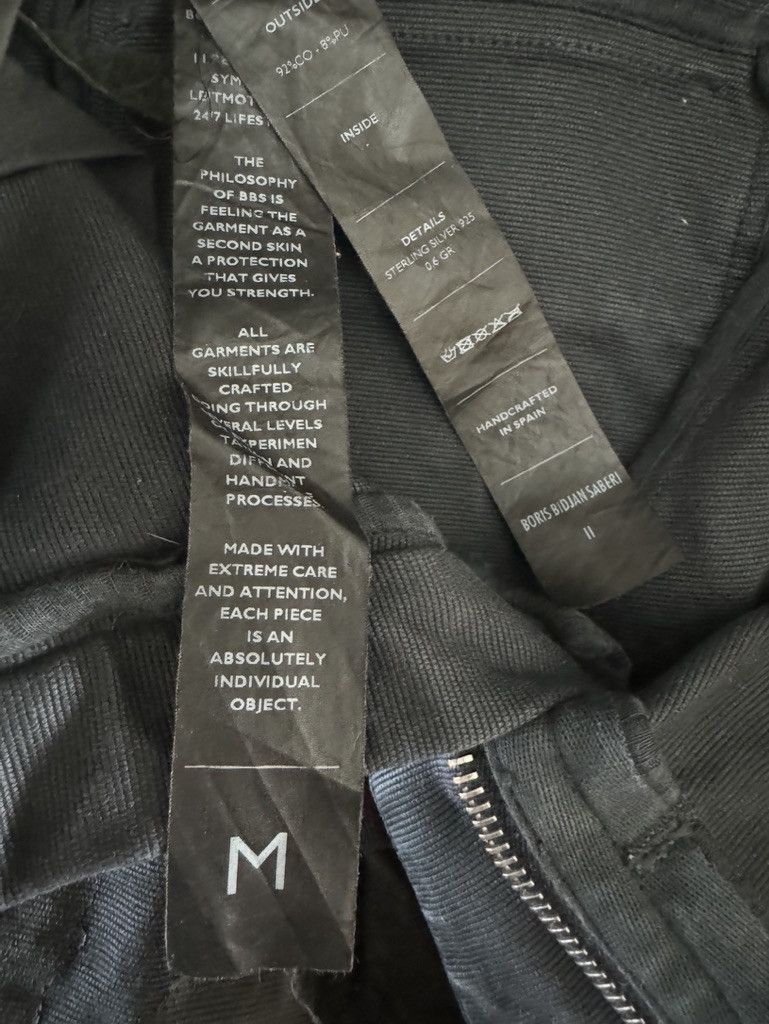 Boris Bidjan Saberi BLACK WAXED WP2 -F1405K SLIM FIT BBS JEANS Size US 27 - 14 Thumbnail