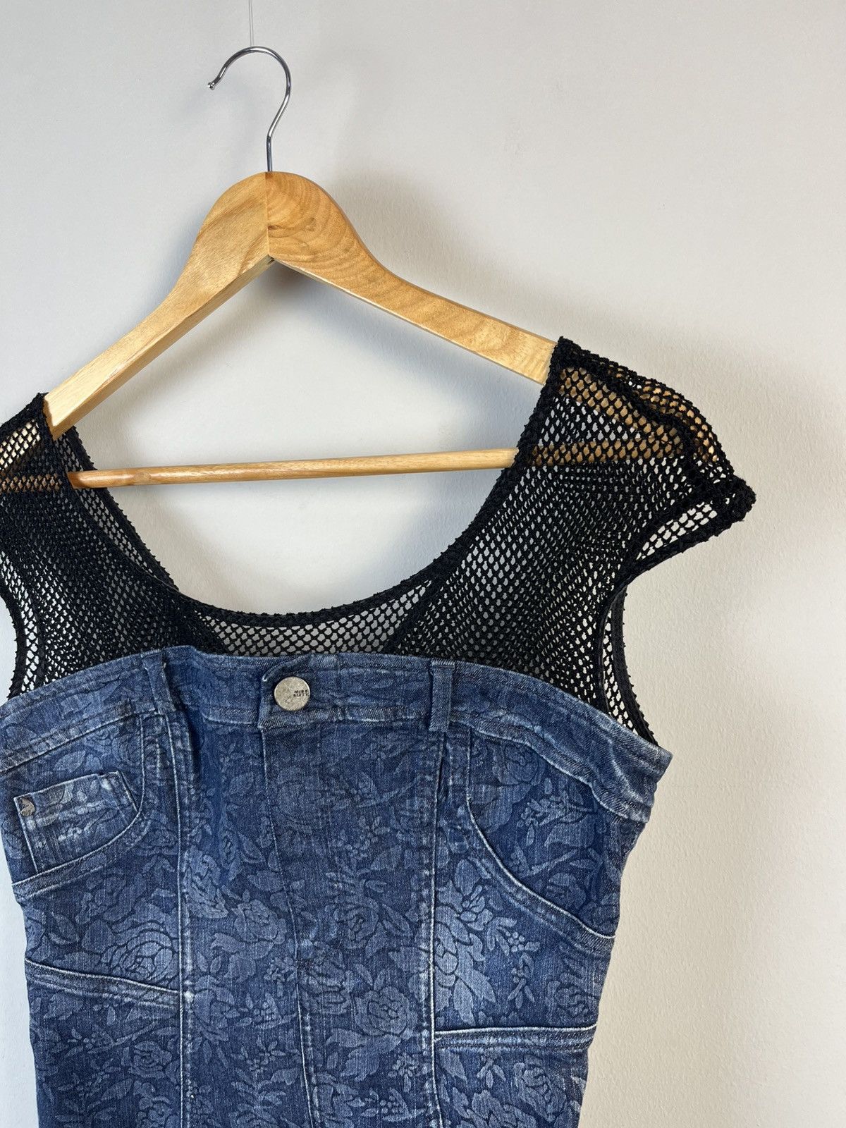 Miss Sixty Miss Sixty Y2K Denim Cotton Mini Dress Made in Italy Size S / US 4 / IT 40 - 3 Thumbnail