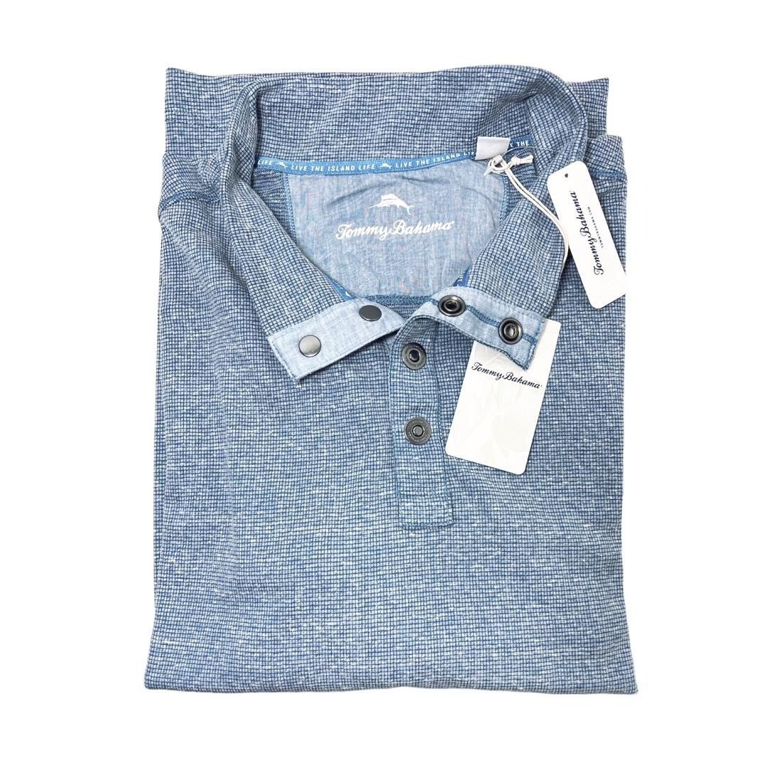Tommy Bahama Tommy Bahama Mens Blue Big And Tall Half Snap Mock Neck Swea Size US XXL / EU 58 / 5 - 3 Thumbnail