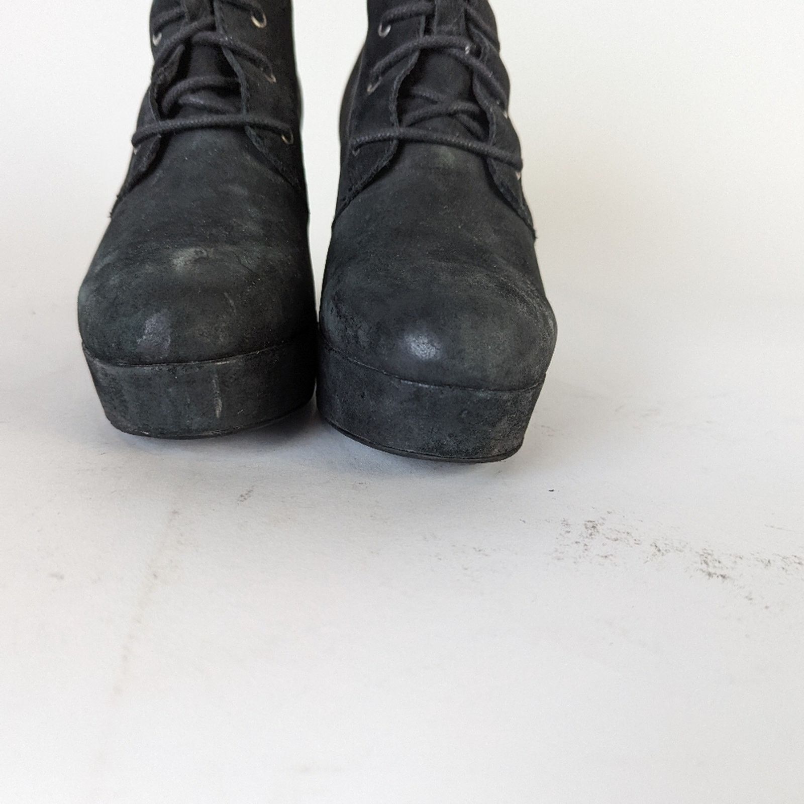 Steve Madden Steve Madden Raspy Black Suede Chunky Ankle Boots - 8.5 Size US 8.5 / IT 38.5 - 8 Thumbnail