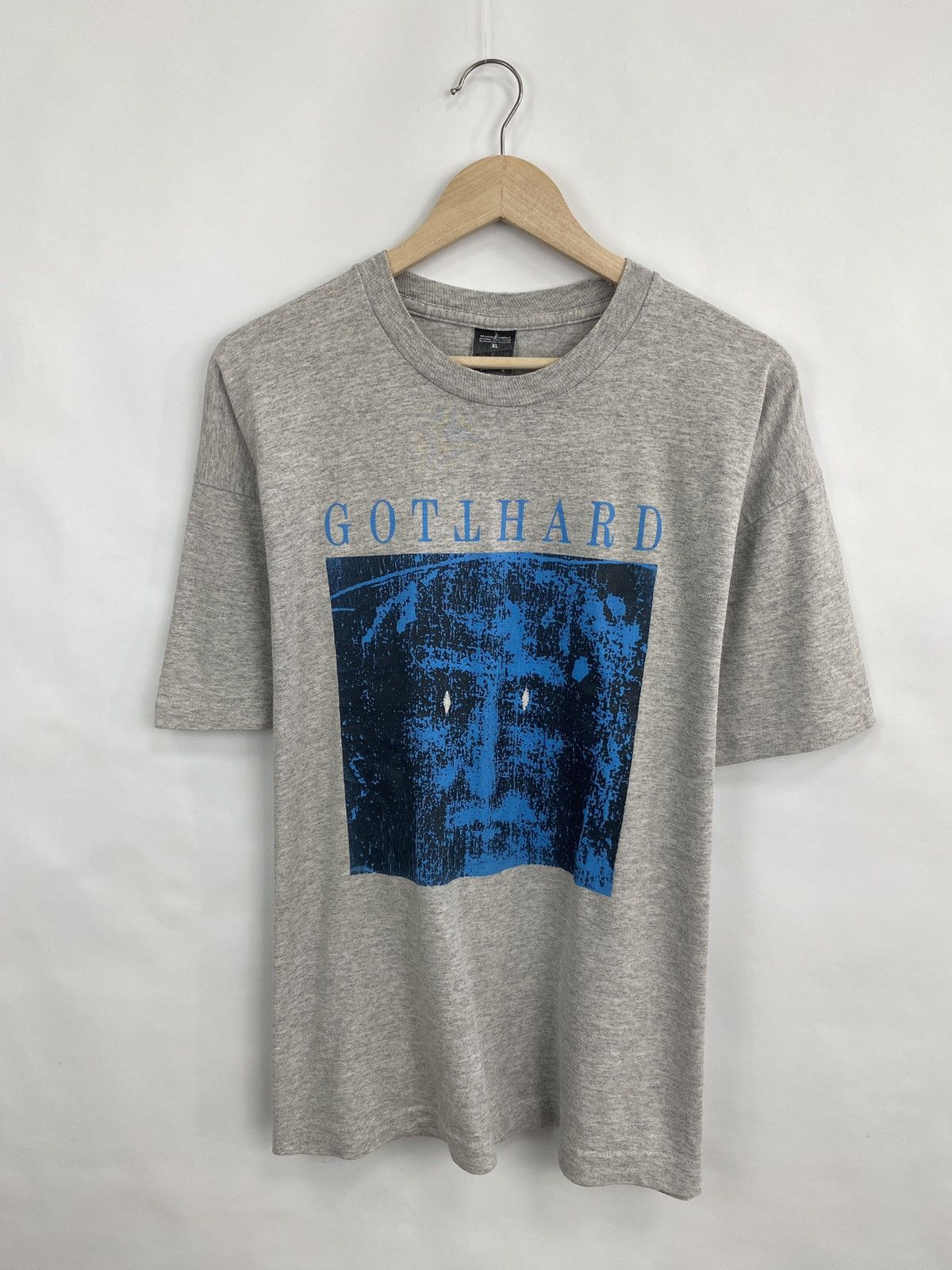 Fruit Of The Loom Vintage 1992 GOTTHARD The New Rock Mussif t-shirt Size US L / EU 52-54 / 3 - 3 Thumbnail