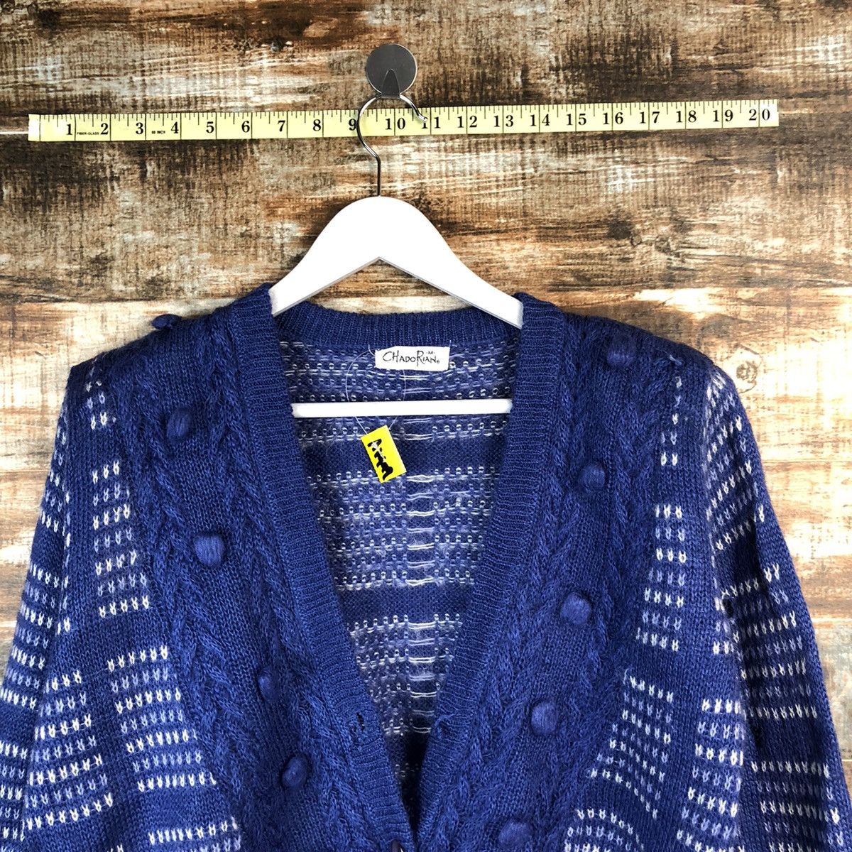 Japanese Brand Chando Rian Blue Cardigan Knitwear vintage #A1490 Size M / US 6-8 / IT 42-44 - 4 Thumbnail