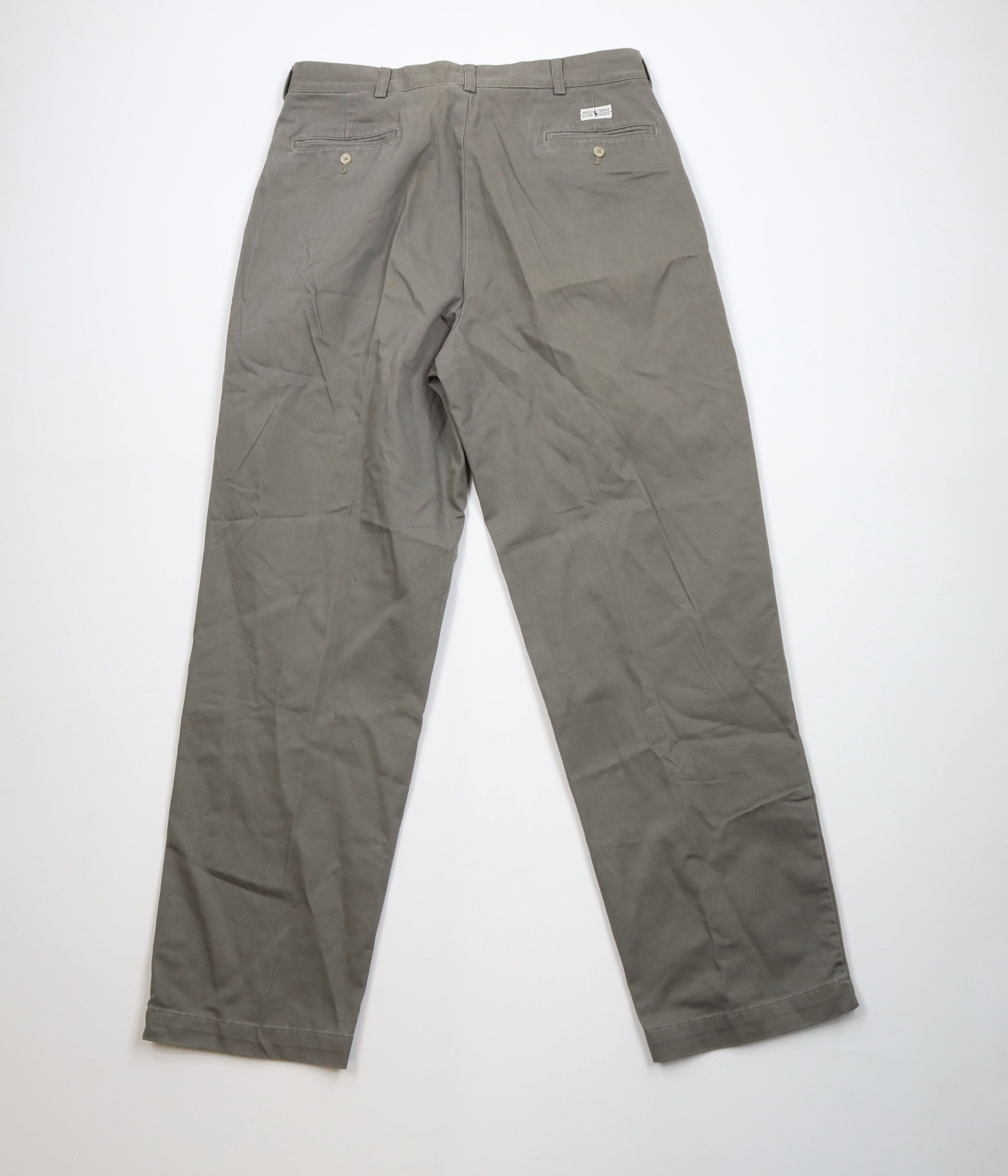 Ralph Lauren Vintage 90s Ralph Lauren Wide Leg Chino Pants Gray Cotton Size US 34 / EU 50 - 11 Thumbnail