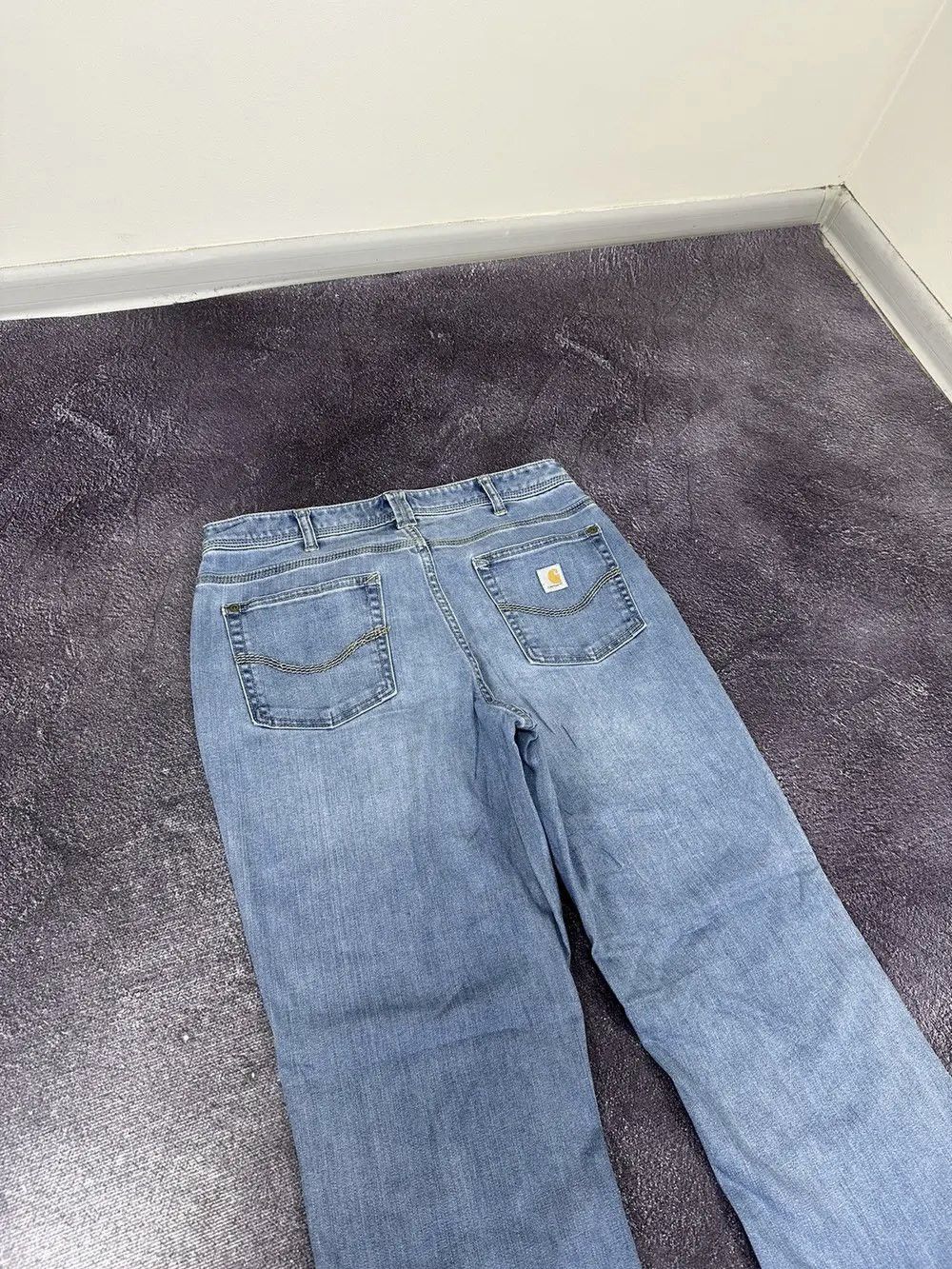 Carhartt Vintage Cahrartt USA Bootcut Light Blue Hype Flared Jeans Size 32" / US 10 / IT 46 - 5 Thumbnail
