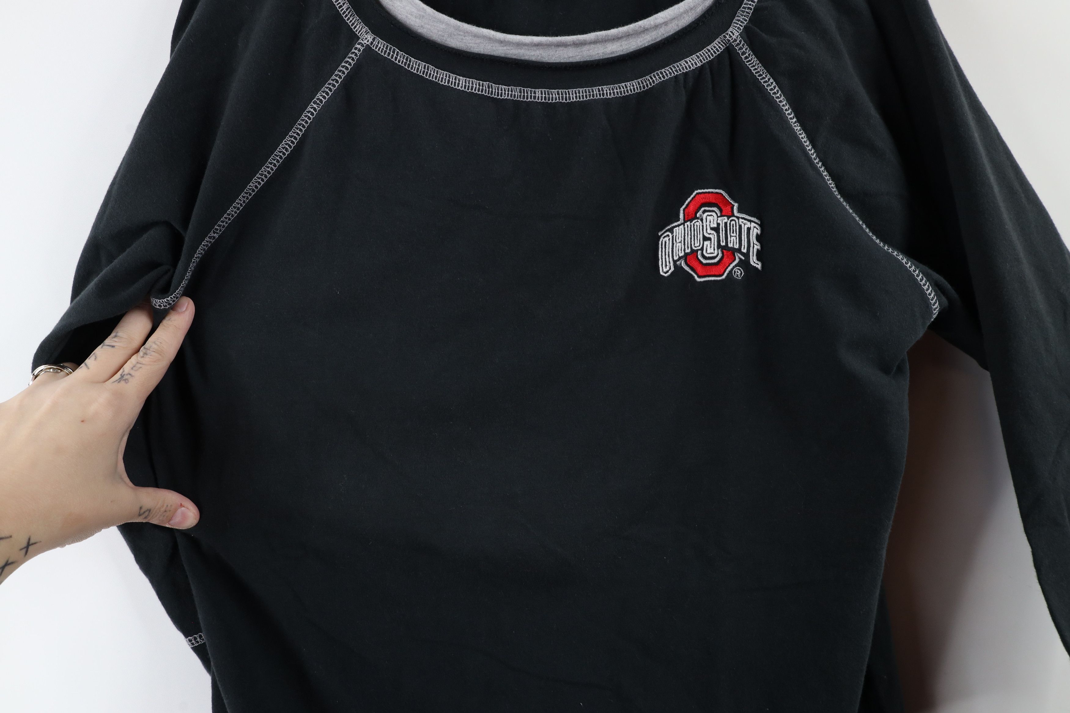 Vintage Vintage 90s Marled Ohio State University 3/4 Raglan T-Shirt Size M / US 6-8 / IT 42-44 - 6 Thumbnail