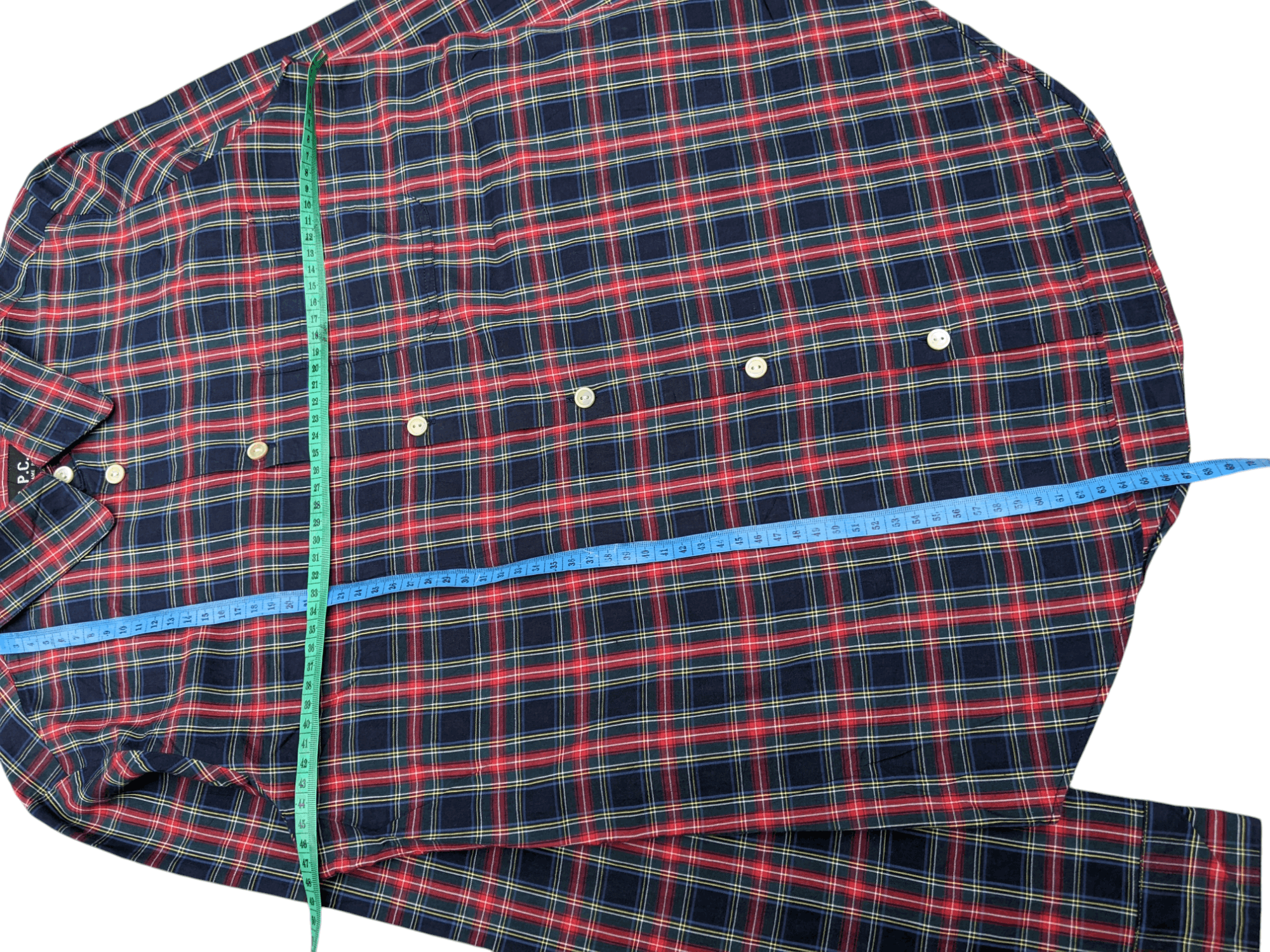 A.P.C. A.P. C Rue Madame Paris Plaid Shirt Size US S / EU 44-46 / 1 - 5 Thumbnail