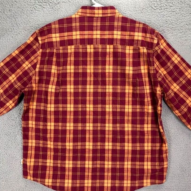 Vintage St. John's Bay Shirt Mens 2XL Red Orange Plaid Button Down Flap Pockets Size US XXL / EU 58 / 5 - 3 Thumbnail