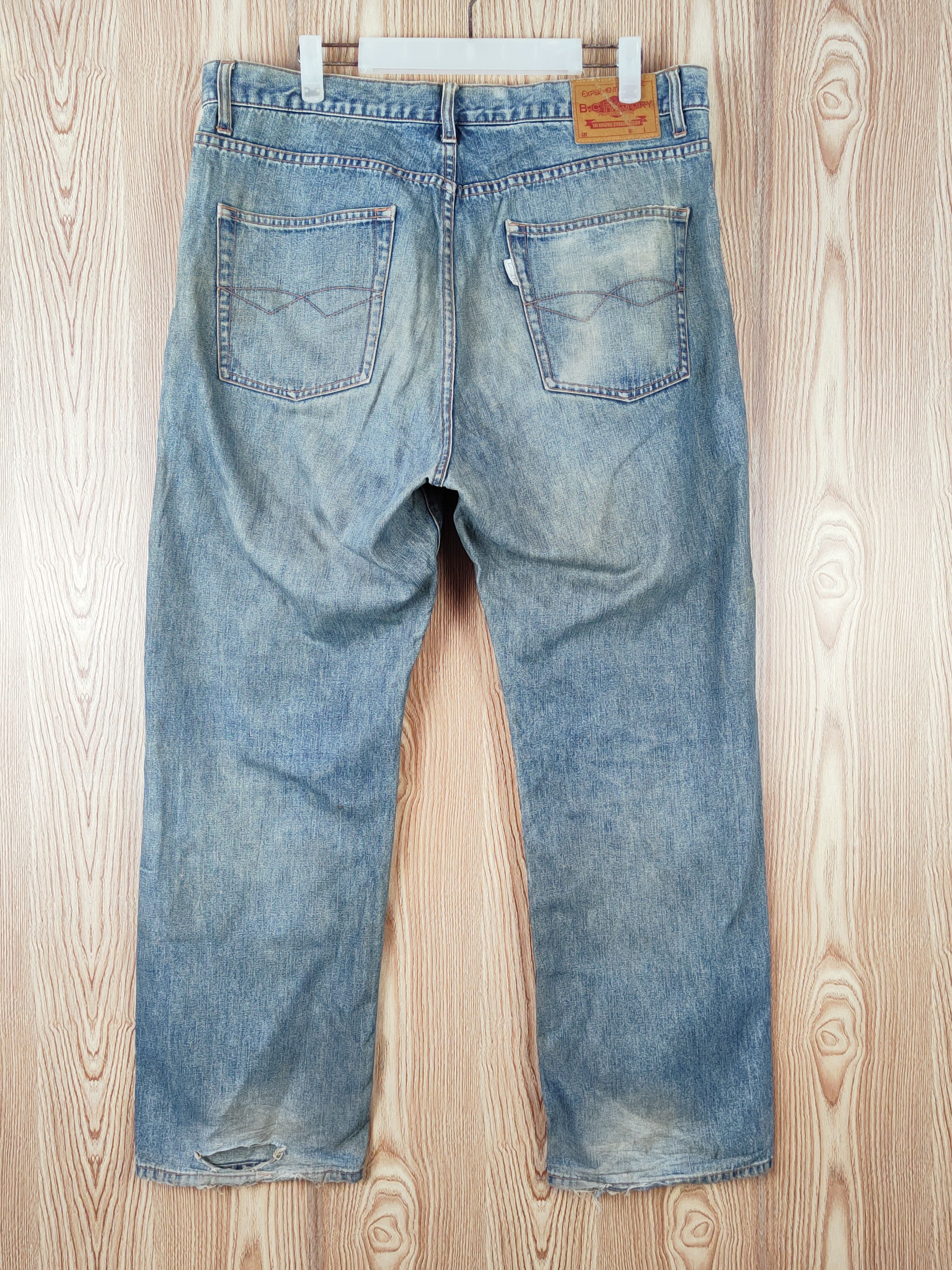 Japanese Brand B.C Factory Blue Faded Distressed Ripped Jeans #W936 Size US 36 / EU 52 - 7 Thumbnail