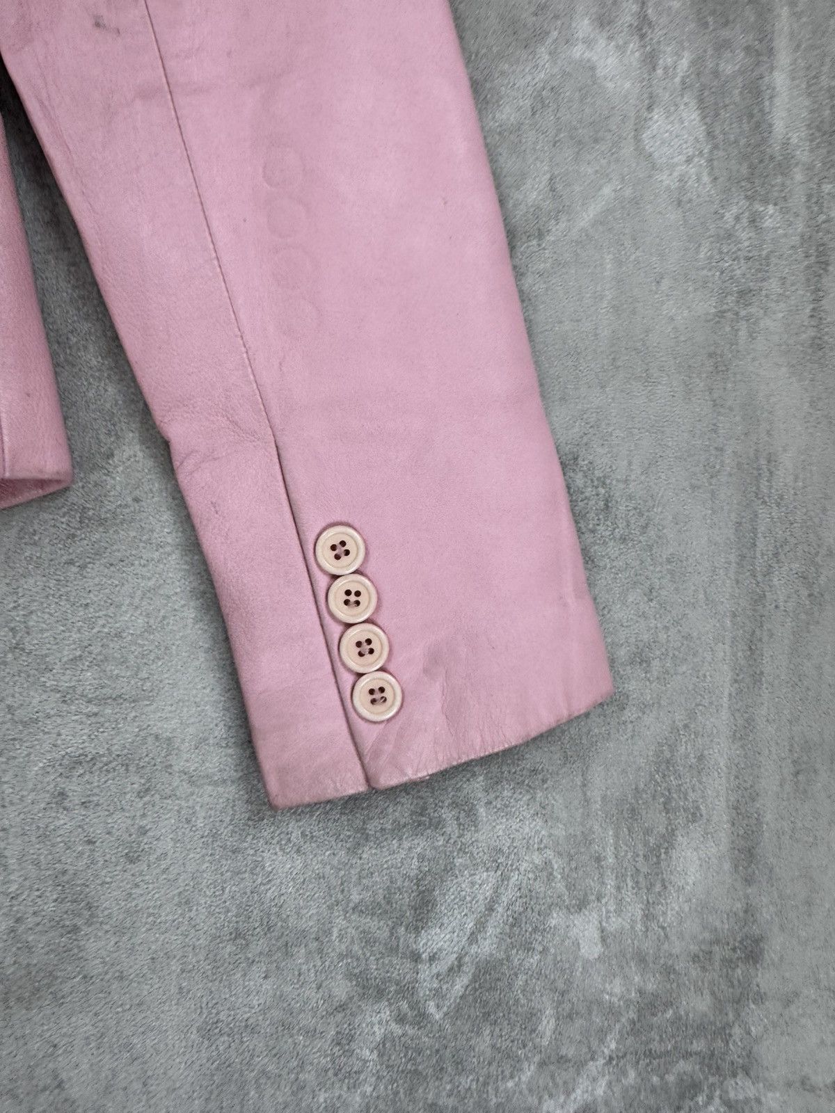 Other ROSSODISERA Pink Leather Jacket Barbie Style Blazer Barbie Size M / US 6-8 / IT 42-44 - 14 Thumbnail