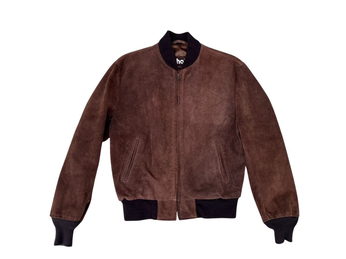 Schott 80s Schott Brown Suede Leather Bomber Jacket Size US L / EU 52-54 / 3 - 1 Thumbnail