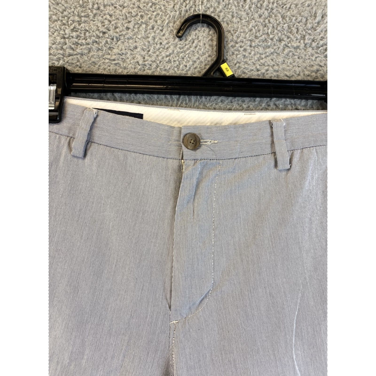 J.Crew JCrew Shorts Men 33 Bermuda Cotton Striped Inseam 9in Gray Blue 90s Casual Mens Size US 33 - 3 Thumbnail