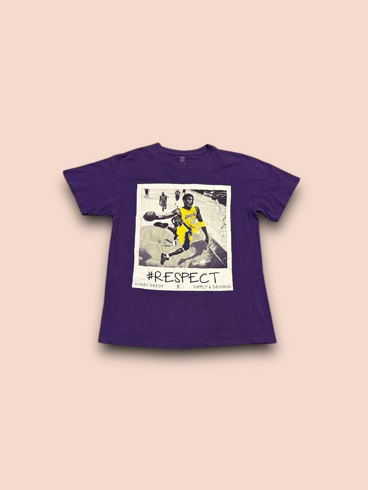 NBA Kobe Bryant Respect X Bobby Fresh LA Lakers Purple T-shirt Size US M / EU 48-50 / 2 - 1 Thumbnail