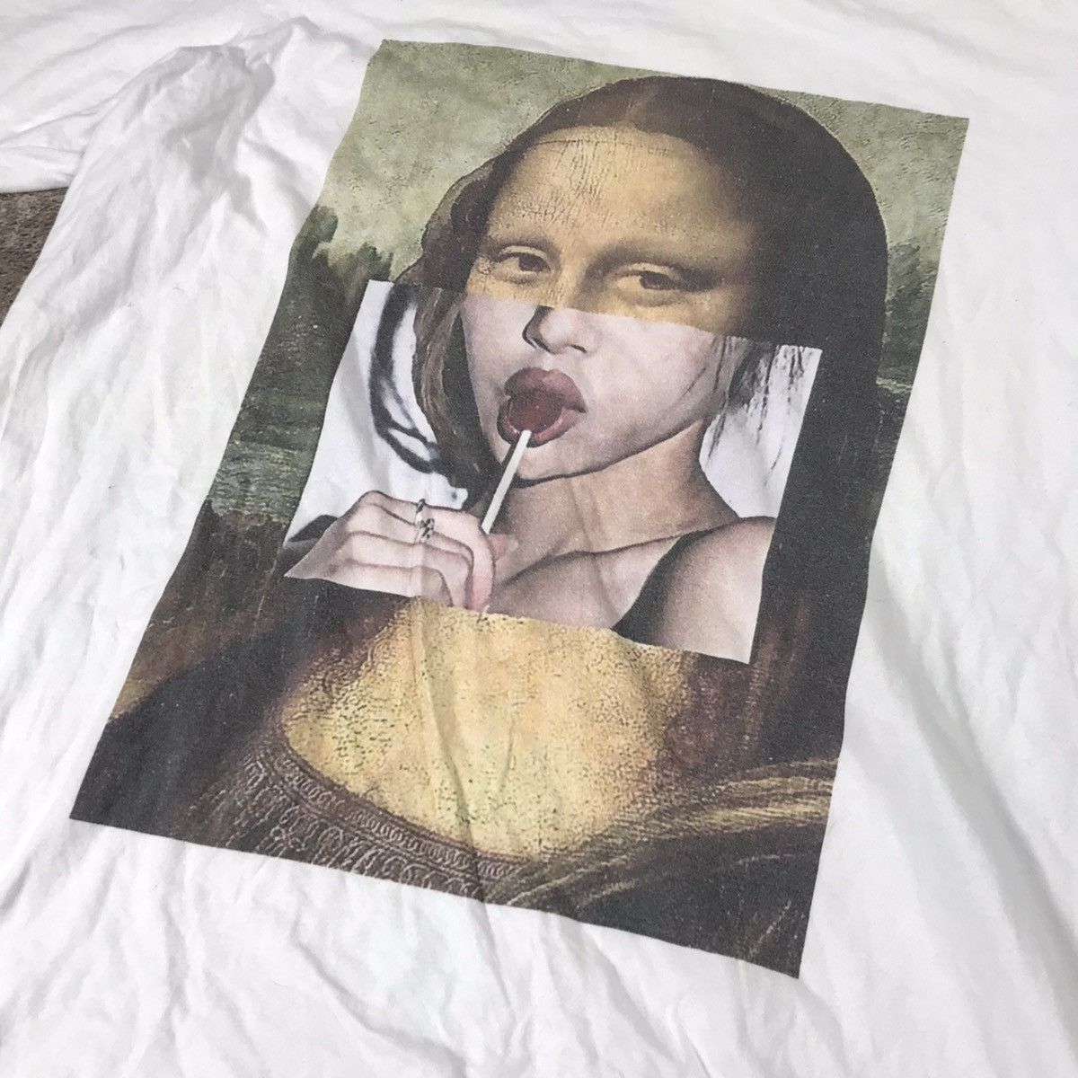 Vintage Vintage Y2K Mona Lisa Graphic Tee Streetwear Art Print XL Size US XL / EU 56 / 4 - 3 Thumbnail