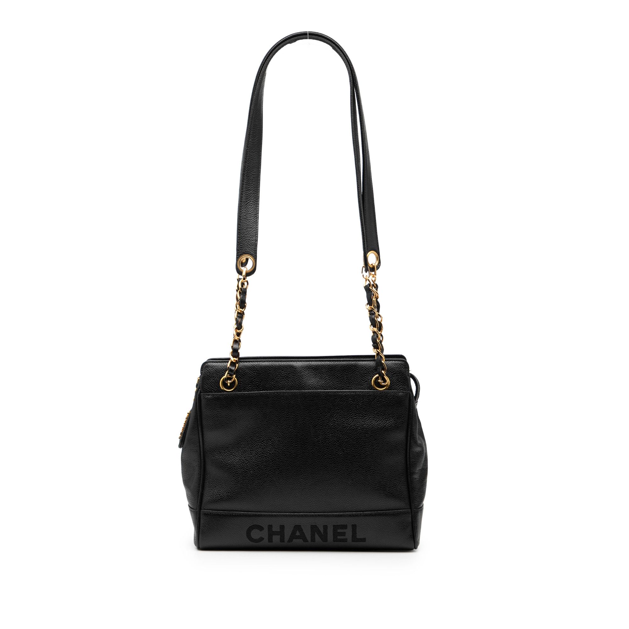 Chanel Chanel Caviar Logo Chain Shoulder Bag Size ONE SIZE - 1 Thumbnail