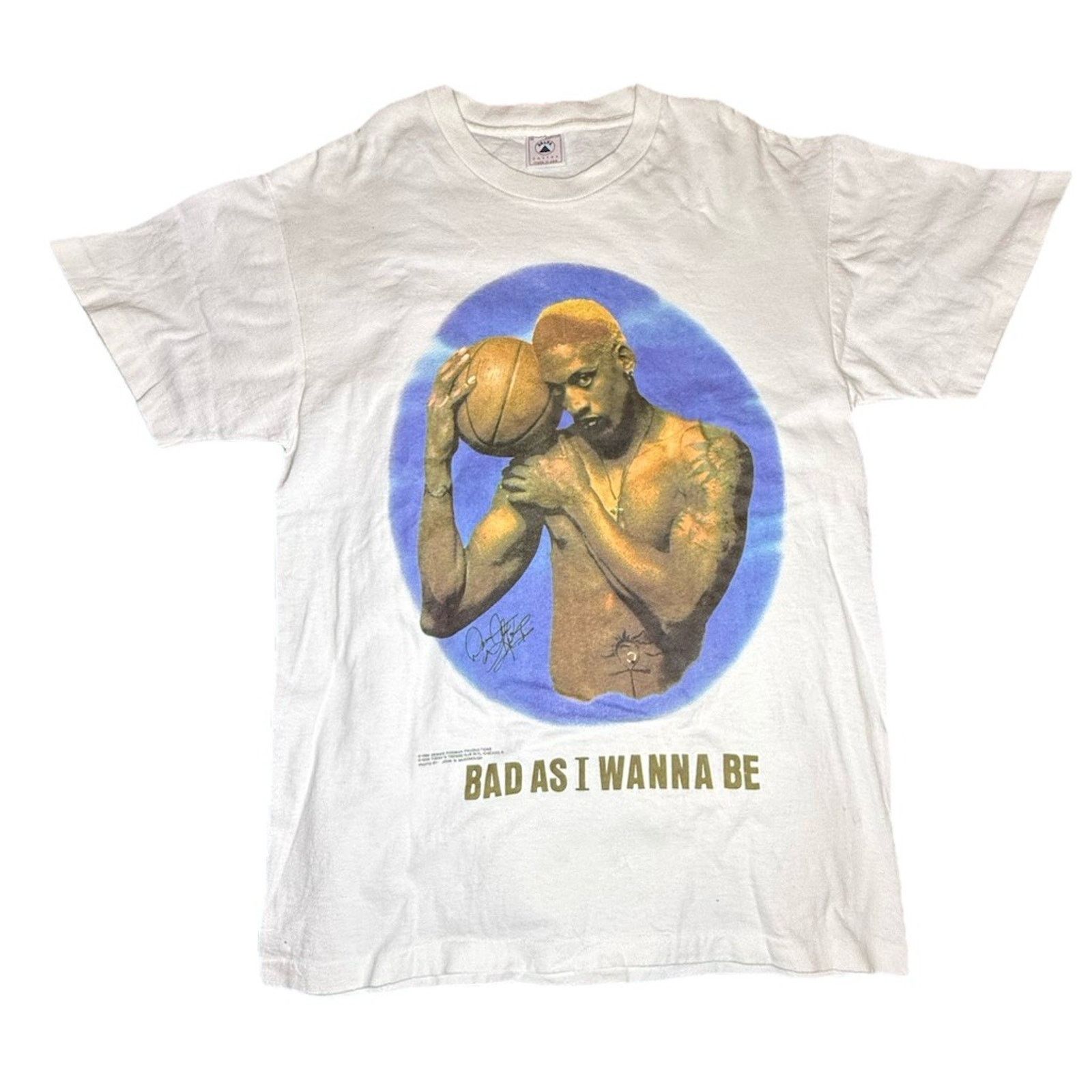 Mtv Dennis Rodman T Shirt White 1996 NBA Size Medium Delta Tag Size US M / EU 48-50 / 2 - 2 Thumbnail