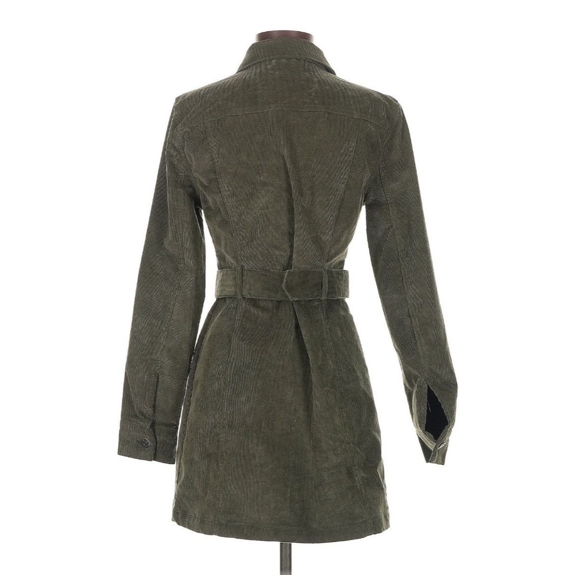 House of Harlow House Of Harlow 1960 Army Green Corduroy Belted Trench Dress Size S / US 4 / IT 40 - 5 Thumbnail