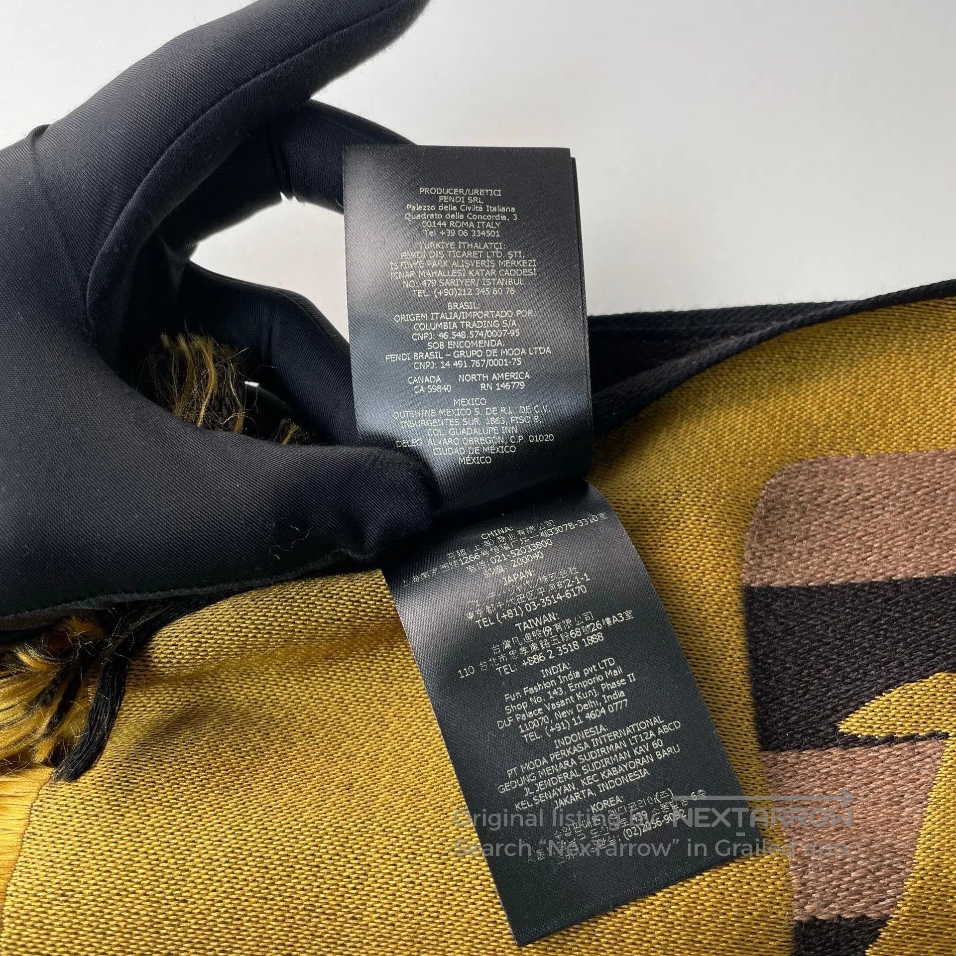 Fendi FENDI Brown and Coffee Double-Faced Cashmere Little Monste Size ONE SIZE - 9 Thumbnail