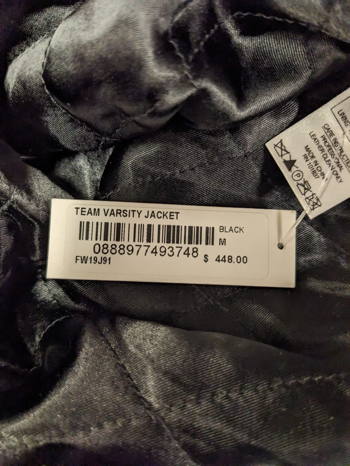 Supreme FW19 SUPREME TEAM VARSITY JACKET BLACK M 2019 Size US M / EU 48-50 / 2 - 6 Thumbnail