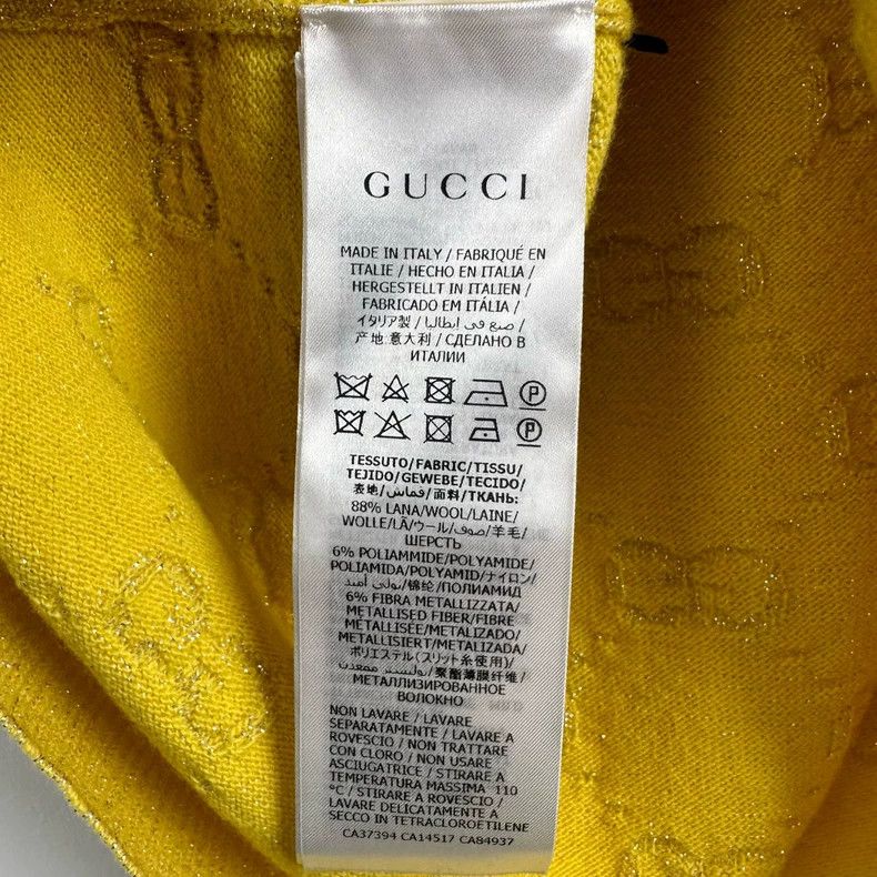 Gucci GucciYellow full-print knitwear 2503-Nextarrow Size US S / EU 44-46 / 1 - 6 Thumbnail