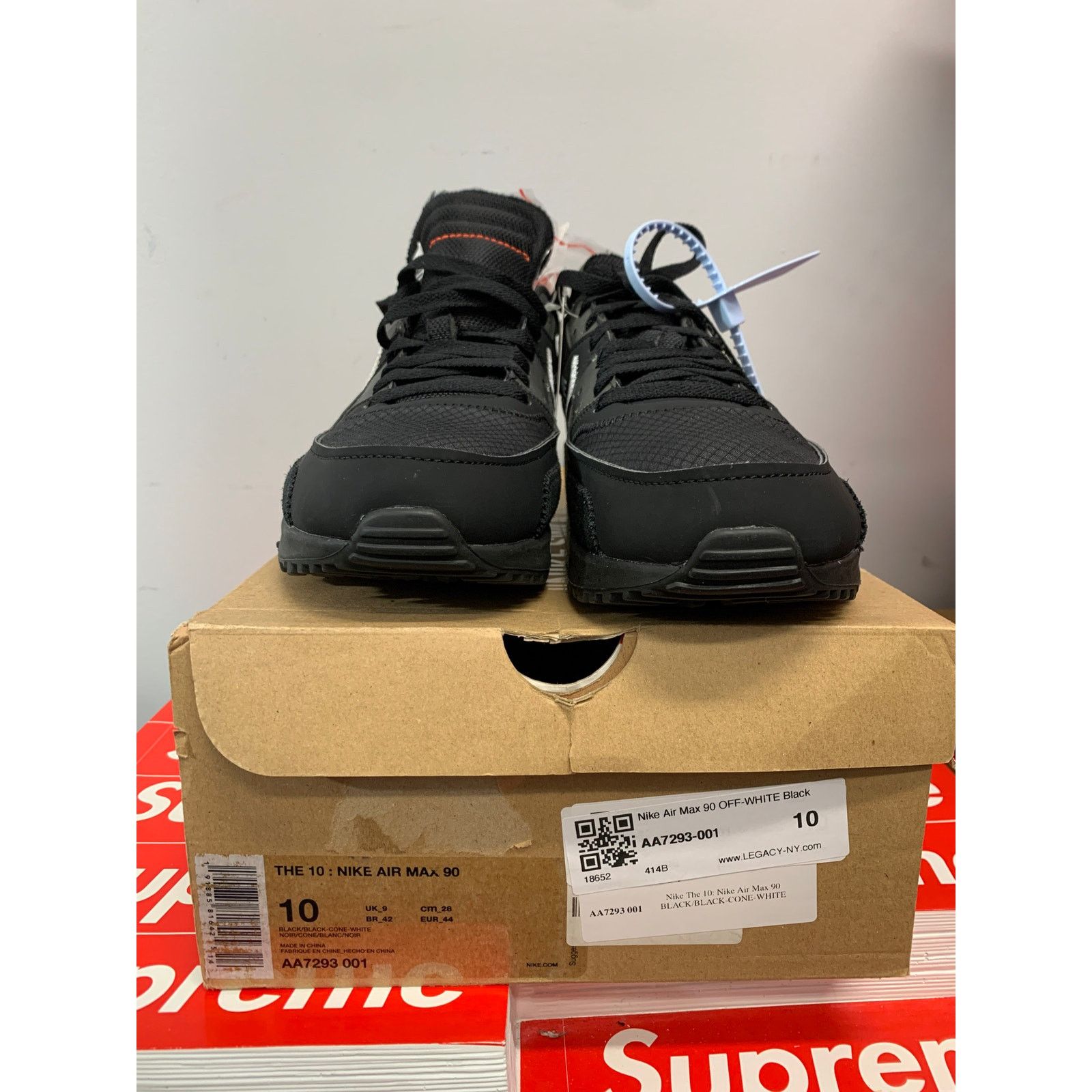 Nike Nike Air Max 90 Off-White Black Size 10 BRAND NEW SHIPS NOW Size US 10 / EU 43 - 2 Thumbnail