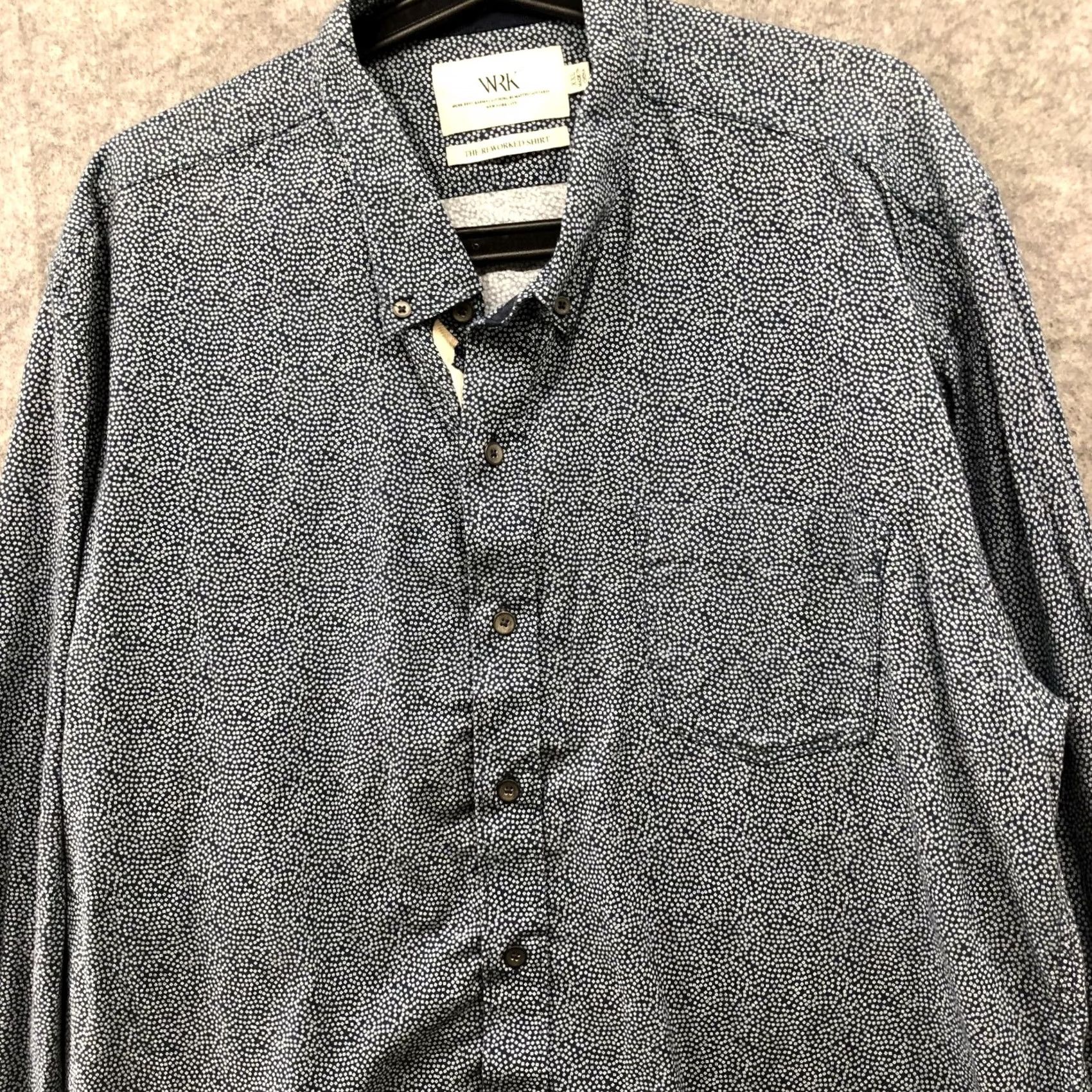 Vintage WRK The Reworked Shirt Mens XXL Blue Printed Long Sleeve Button Down Size US XXL / EU 58 / 5 - 5 Thumbnail