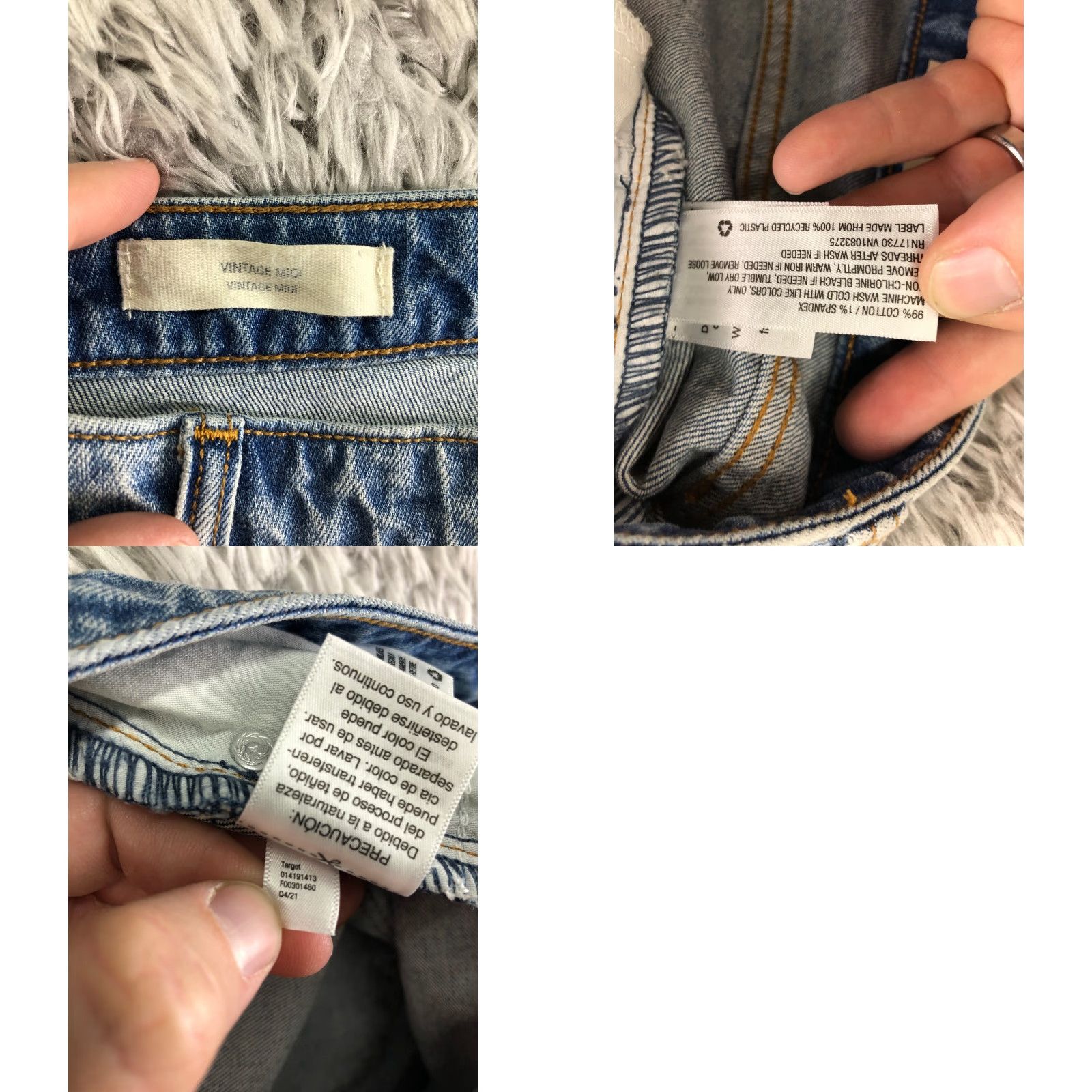 Vintage VINTAGE Universal Thread Midi Shorts Womens Size 14 Blue Denim Jean Shorts Size 36" / US 14 / IT 50 - 8 Thumbnail