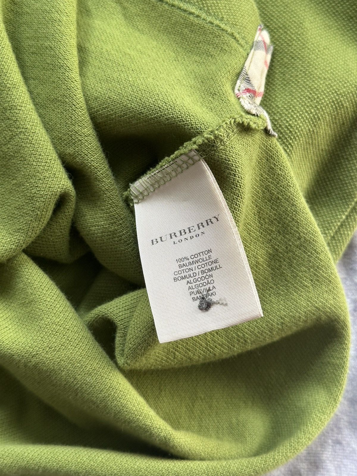 Burberry Burberry London Pique Polo Golf Shirt Short Sleeve Green Size US XS / EU 42 / 0 - 7 Thumbnail