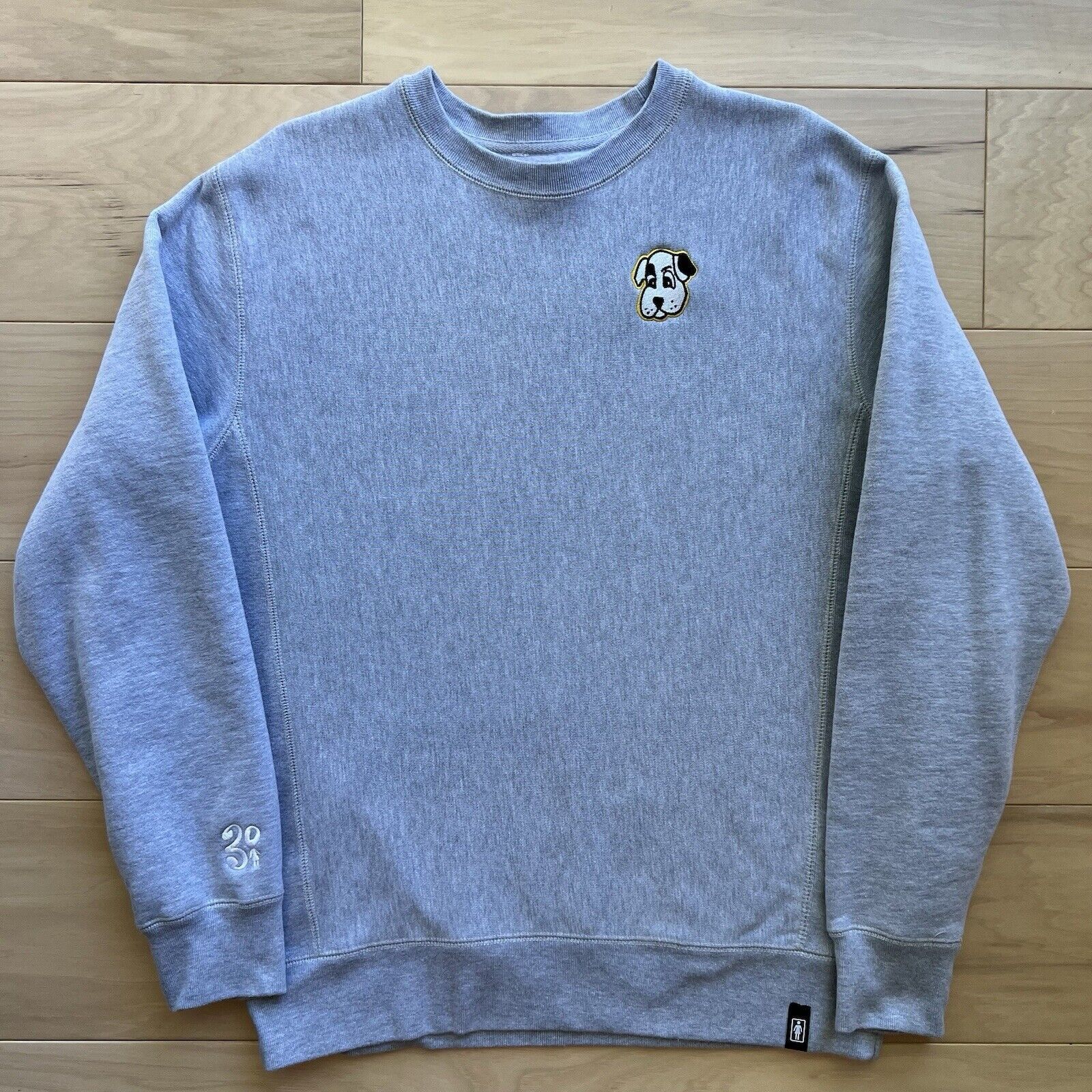 Girl Skateboards Girl Skateboards Pup Sweatshirt Medium Gray Heavy Crew Size US M / EU 48-50 / 2 - 2 Thumbnail
