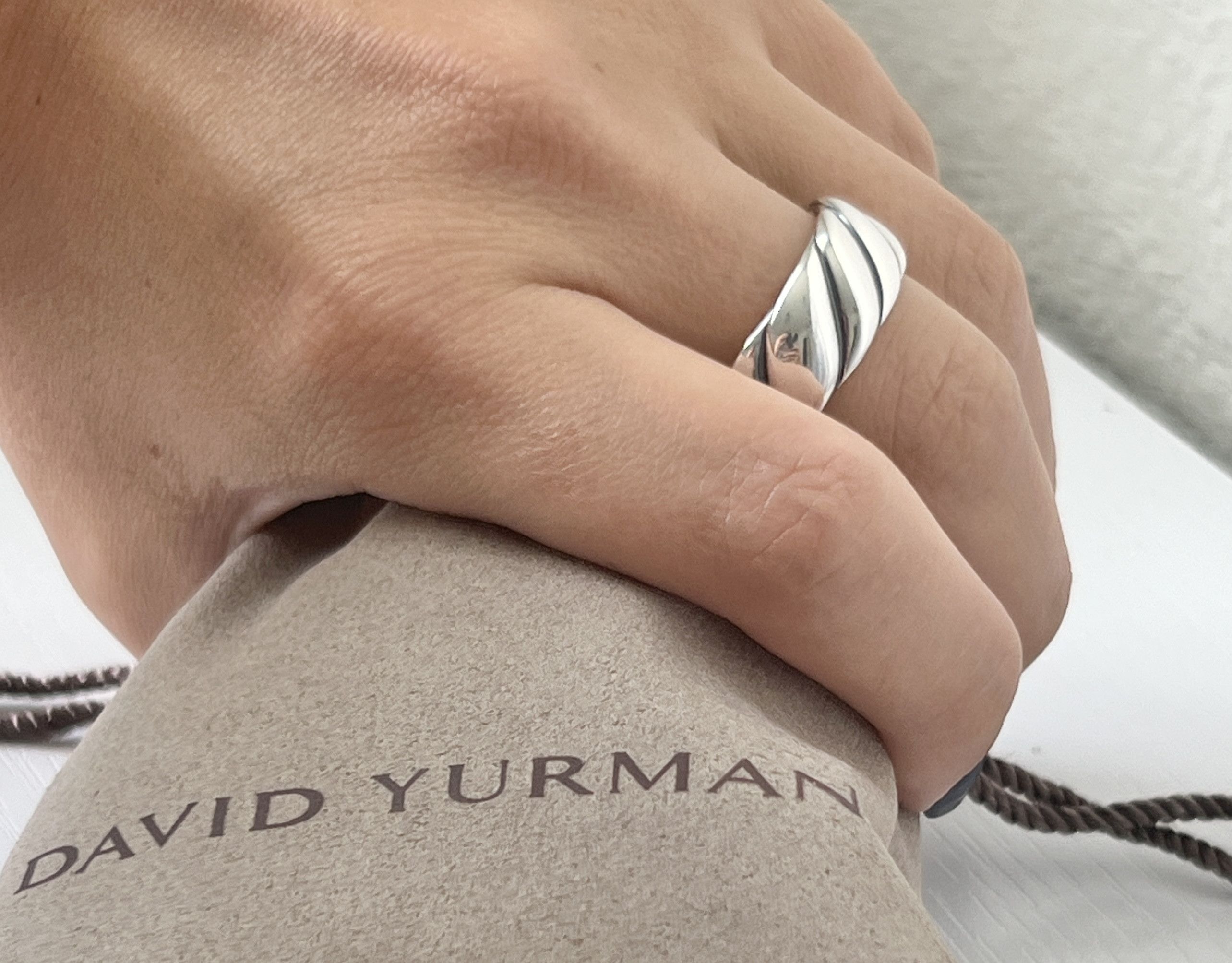 David Yurman david yurman cable band ring sterling silver size 8US Size ONE SIZE - 2 Thumbnail