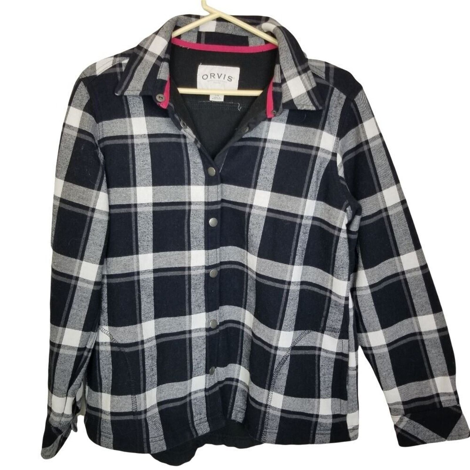 Orvis Orvis Womens Shacket Flannel Plaid Size L Gorpcore Utility Size L / US 10 / IT 46 - 1 Thumbnail