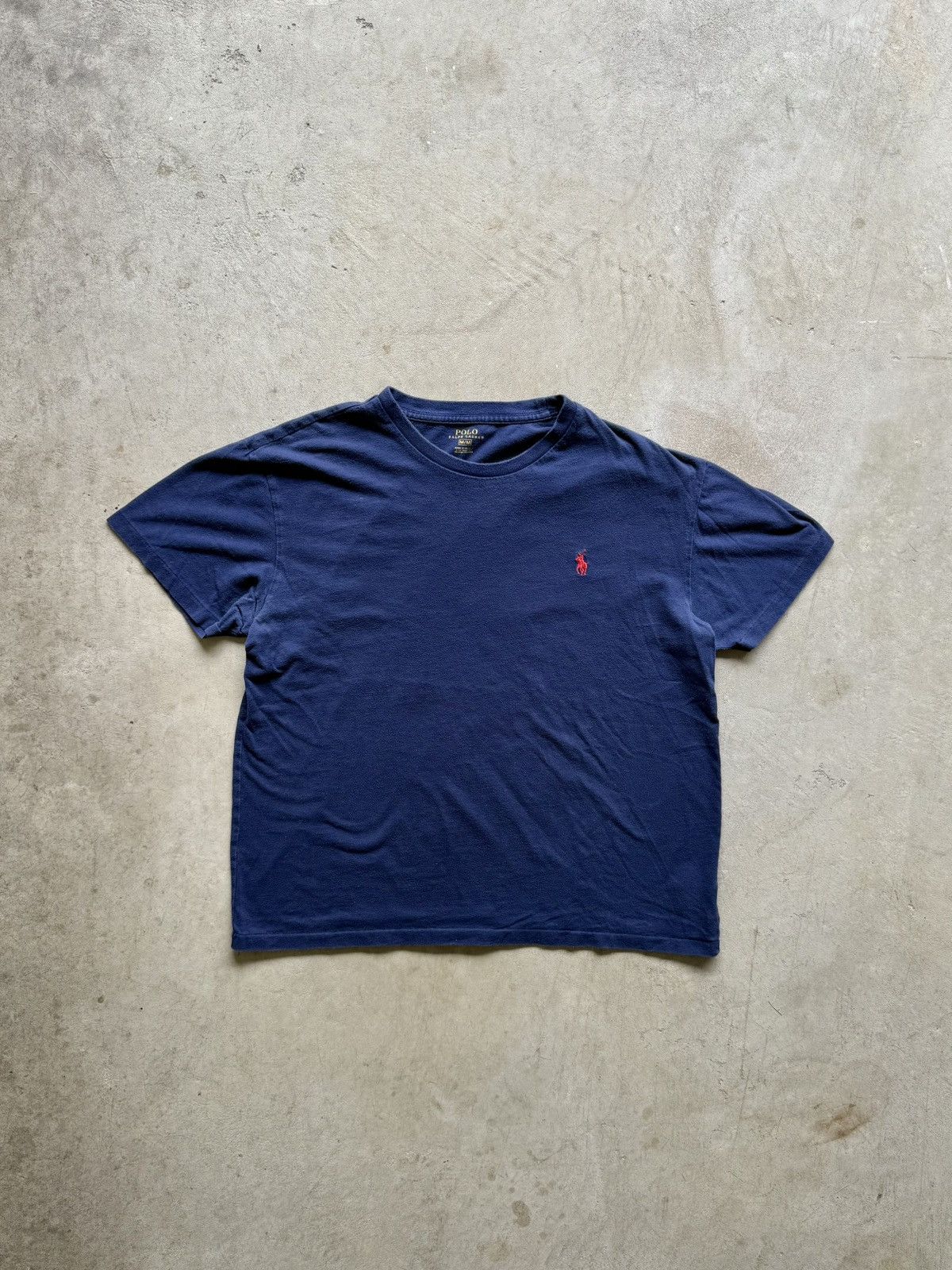 Polo Ralph Lauren Polo Ralph Lauren Single Stitch Boxy Faded Navy Shirt Size US M / EU 48-50 / 2 - 1 Thumbnail