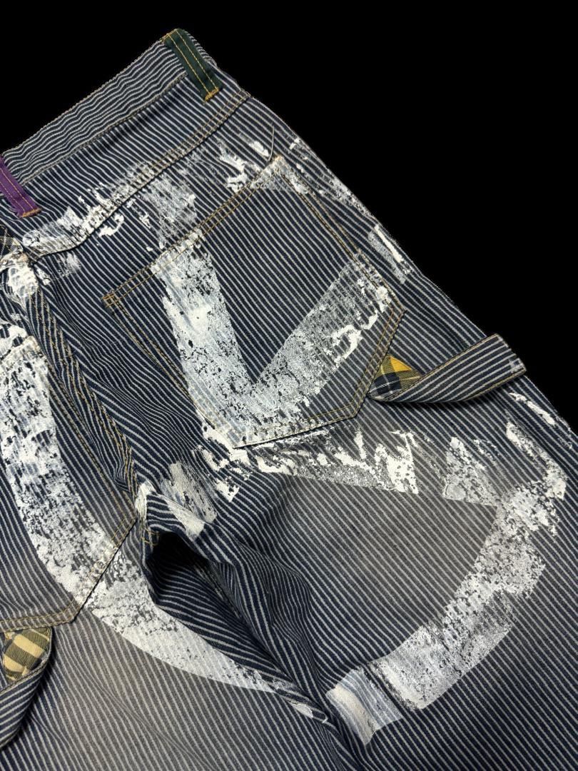 Vintage INSANE Japanese Hickory Short Mudwash Patcher Sick Style Size US 32 / EU 48 - 18 Thumbnail