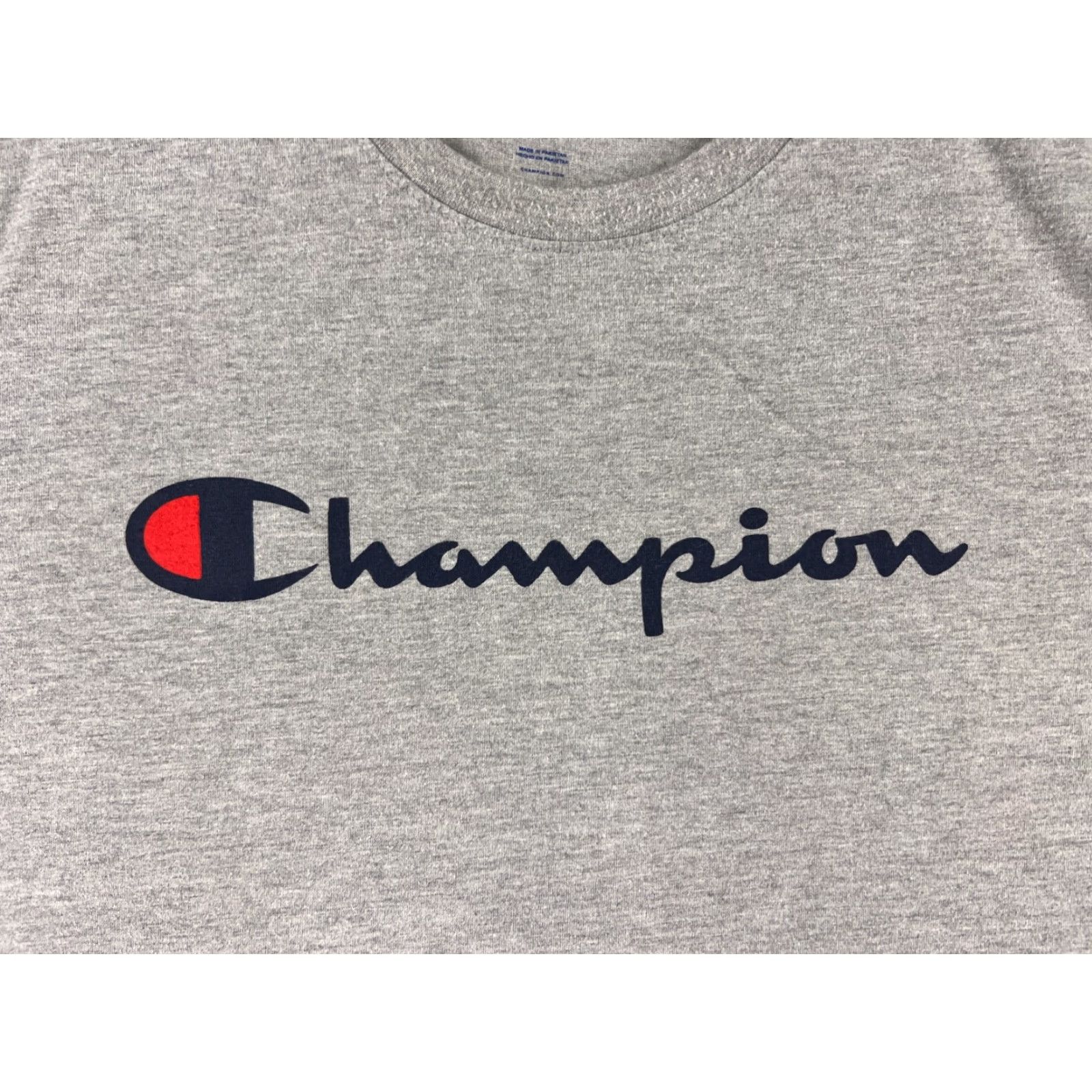 Champion CHAMPION Shirt Men 2XL Gray Short Sleeve Crew Neck 100% Cotton Spellout Vintage No (adjusted to best-fit) Size US XXL / EU 58 / 5 - 3 Thumbnail