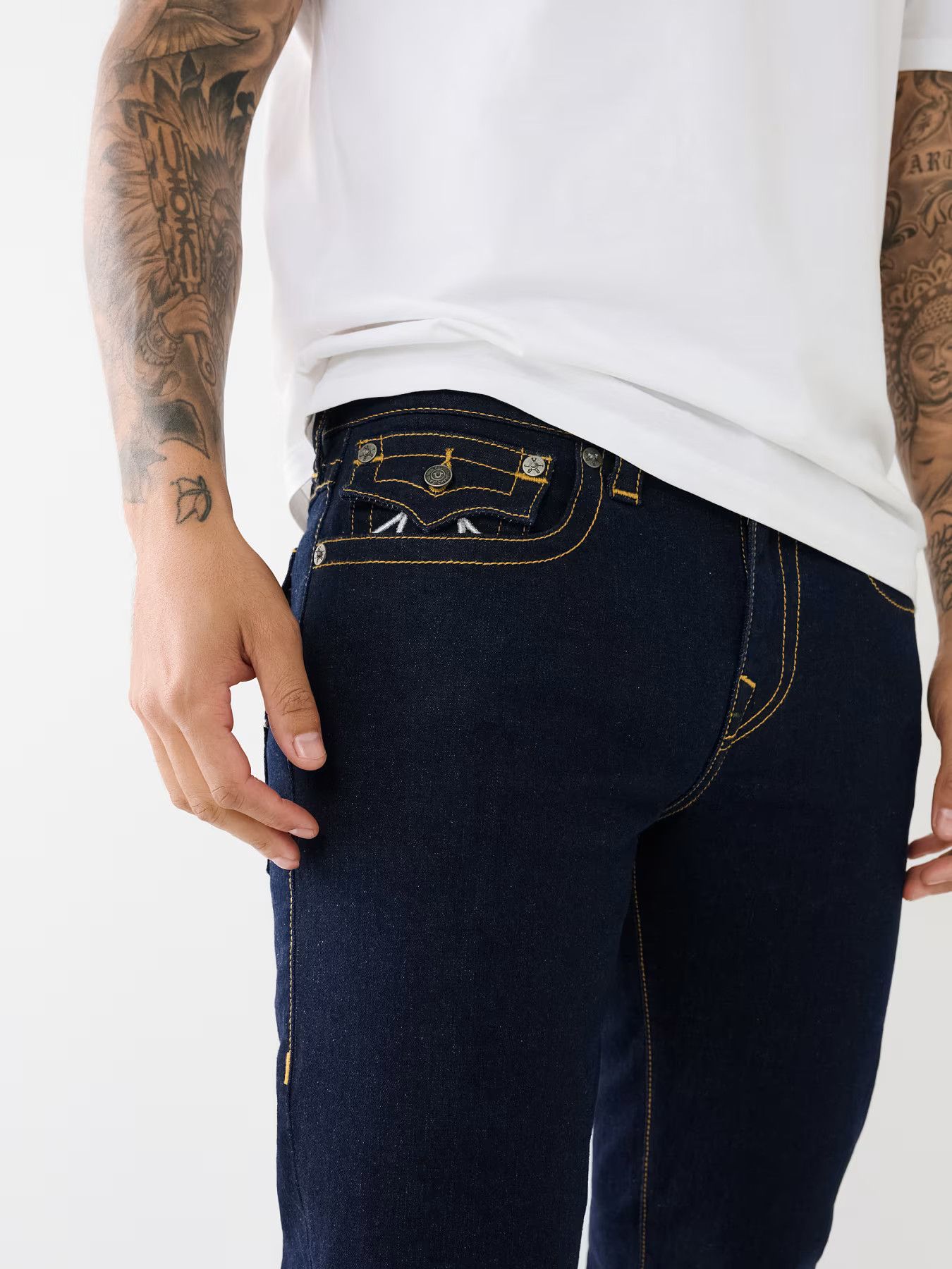 True Religion (BNWT) True Religion Ricky Shiny Logo Blue / Silver sz. 40 Size US 40 / EU 56 - 3 Thumbnail