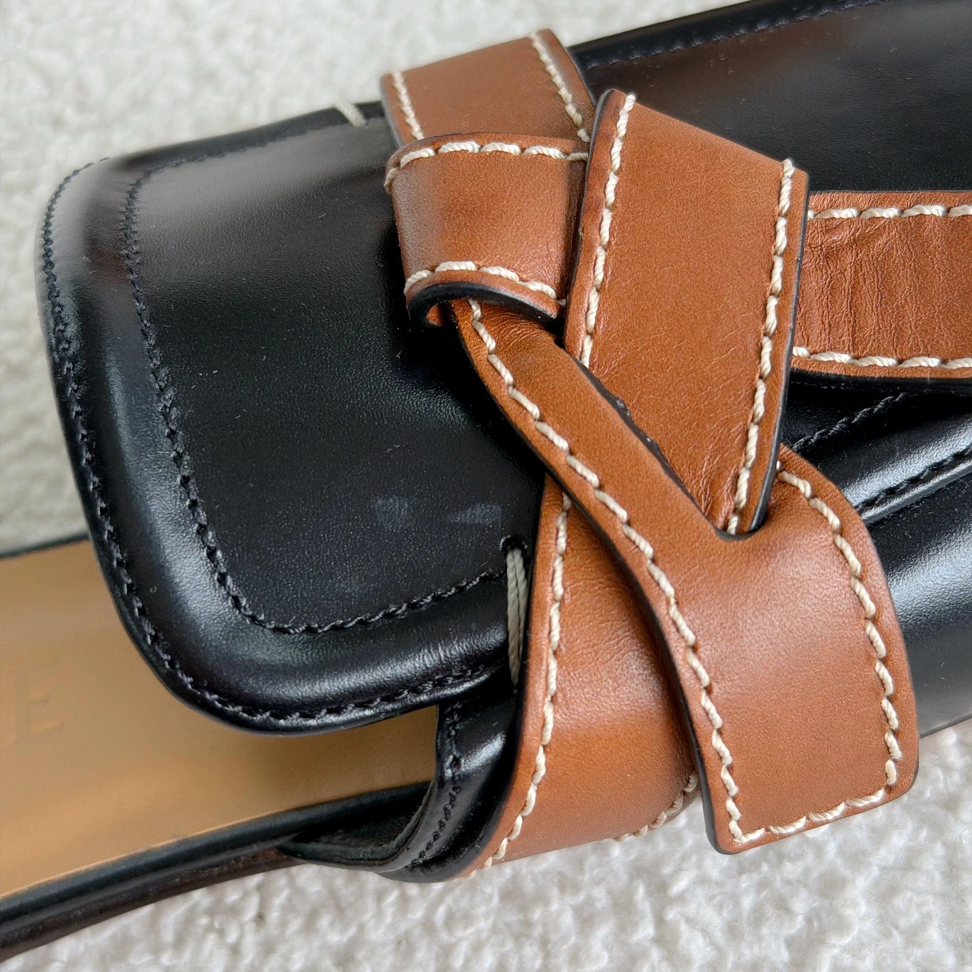 Loewe Loewe Black & Brown Mule 37 0152 Size US 6.5 / IT 36.5 - 8 Thumbnail