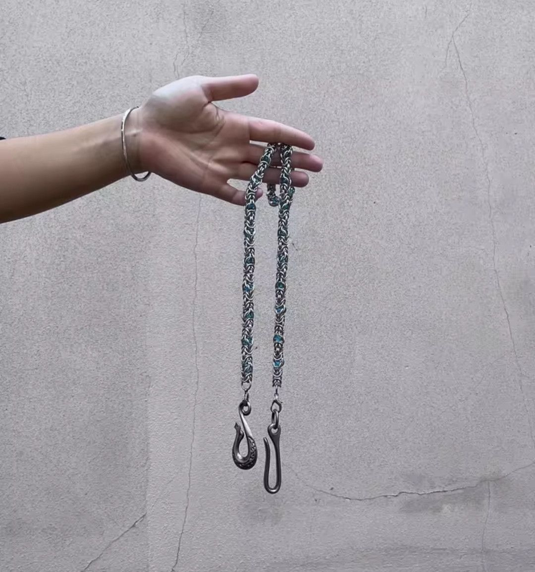 Jean Snake Bone Blue Stone Jeans Chain Accessories Size ONE SIZE - 4 Thumbnail