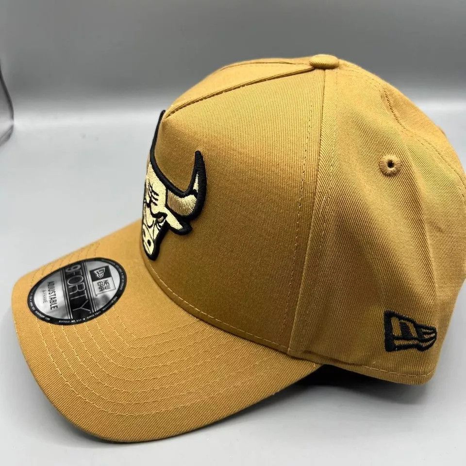 New Era Chicago Bulls Hat Men Brown 9Forty New Era NBA Snap Back Cap Size ONE SIZE - 2 Thumbnail