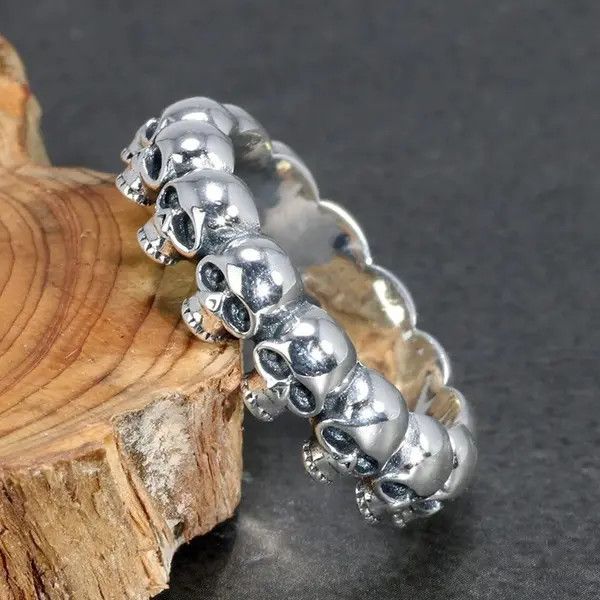 Jewelry Punk skull ring Size ONE SIZE - 2 Thumbnail