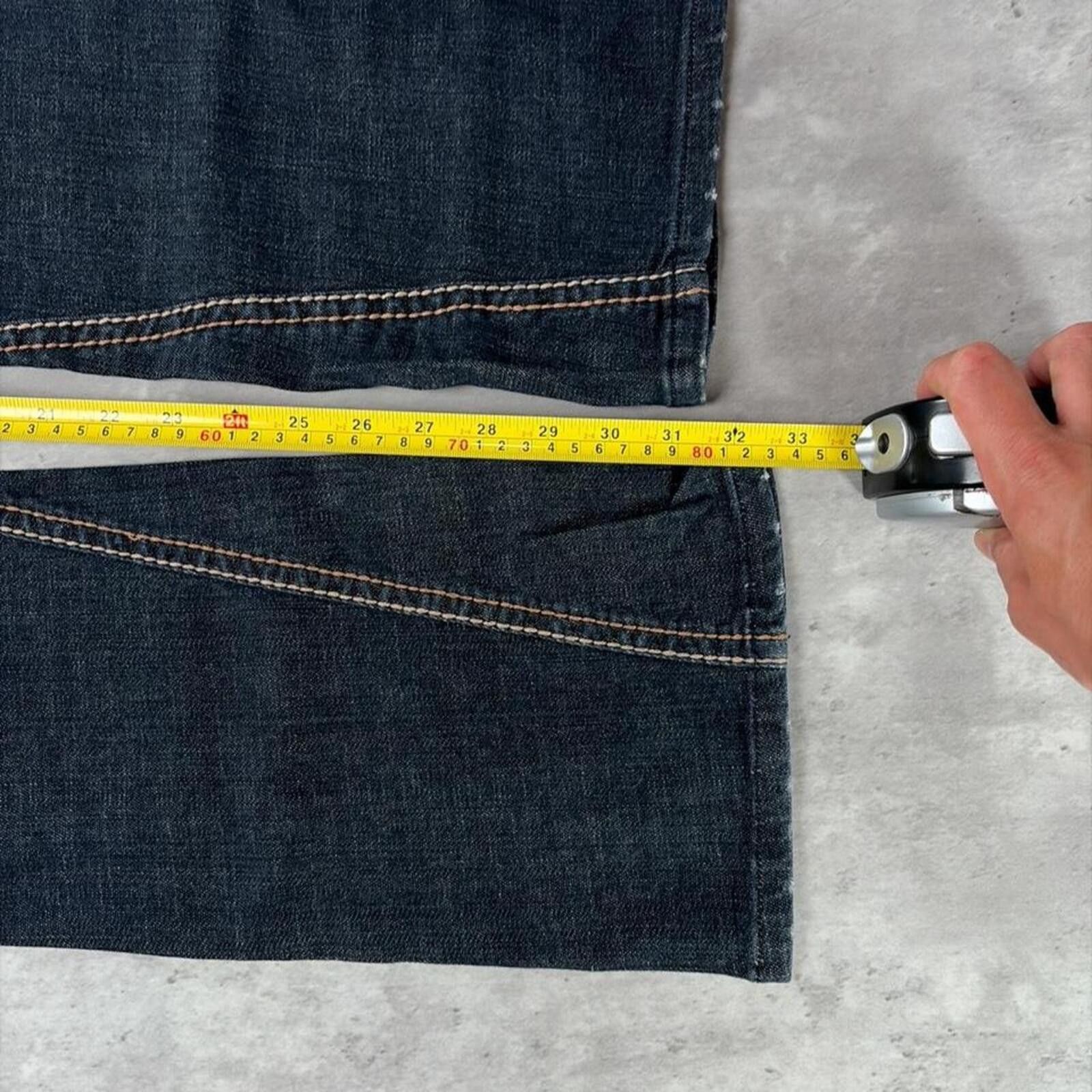 Other Y2K C’est Toi Grunge Flared Deadstock Gothic Denim Jeans Size 30" / US 8 / IT 44 - 7 Thumbnail
