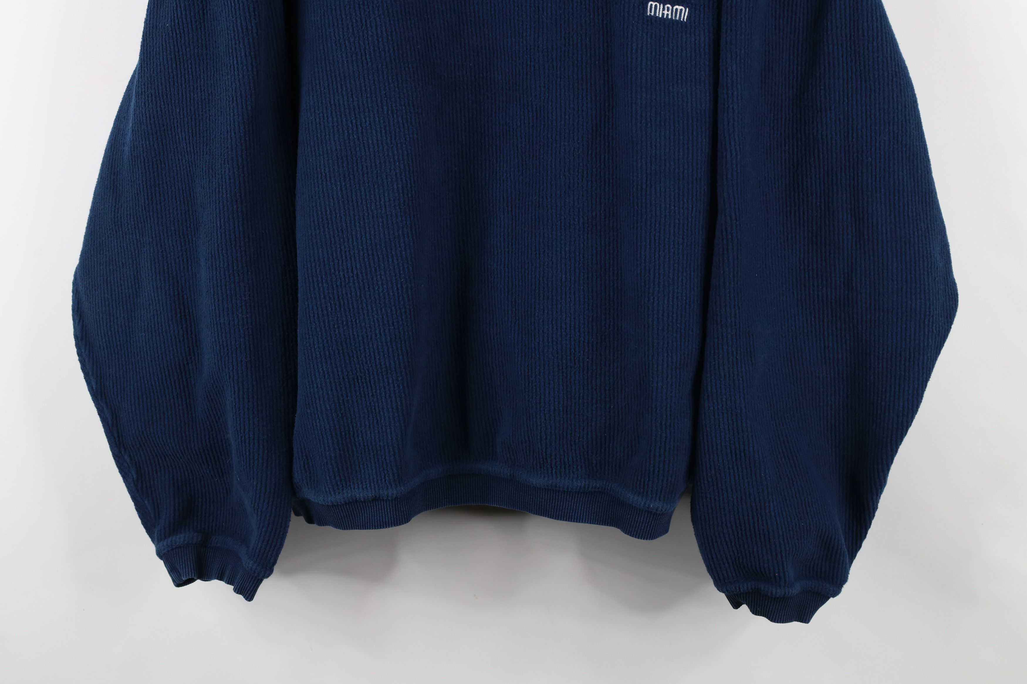 Vintage Vintage 90s Planet Hollywood Miami Ribbed Sweater Blue Size US L / EU 52-54 / 3 - 3 Thumbnail