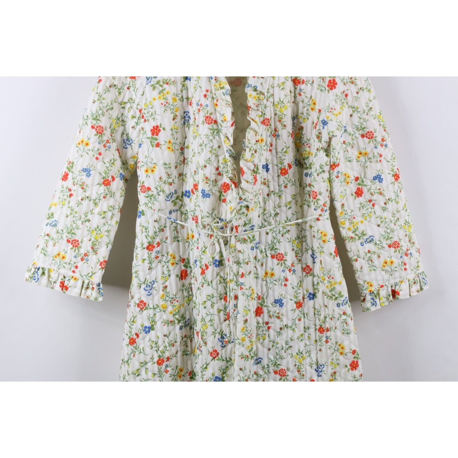 Vintage Vintage 90s Country Primitive Prairie Quilted Flower Robe Size ONE SIZE - 3 Thumbnail