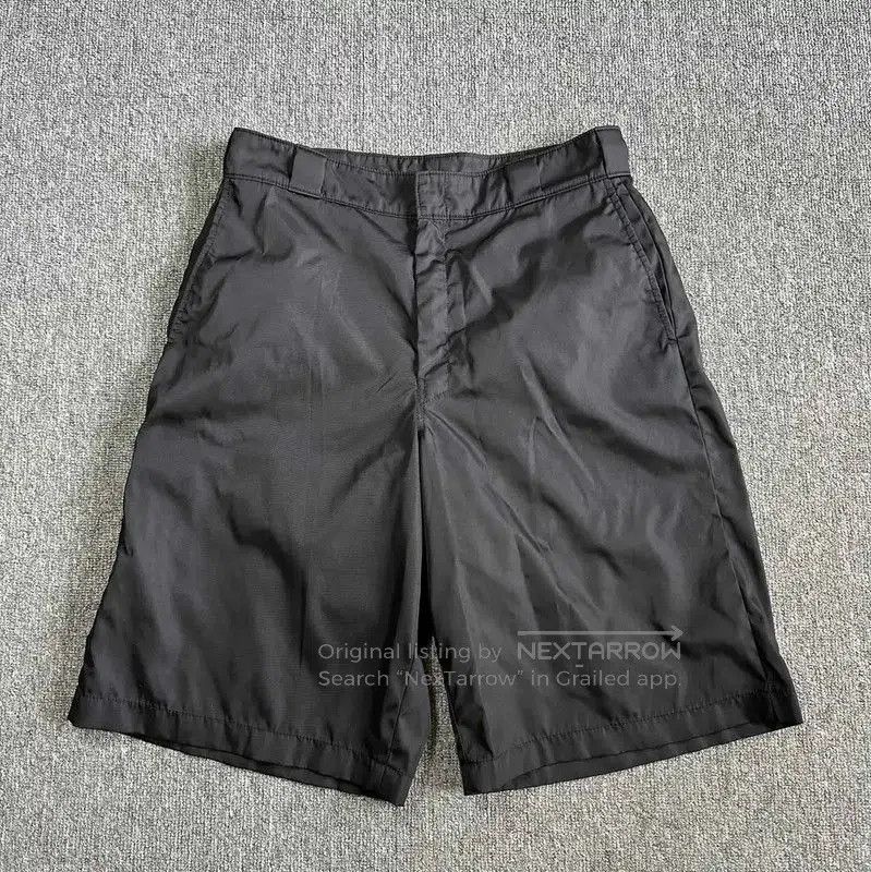 Prada Prada Black Polyester Logo Men's Shorts. Size US 31 - 1 Thumbnail