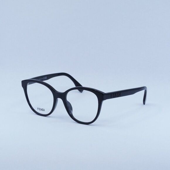 Fendi Fendi FE50024I 001 Eyeglasses Shiny Black 52mm Cat Eye Frame Size ONE SIZE - 1 Thumbnail