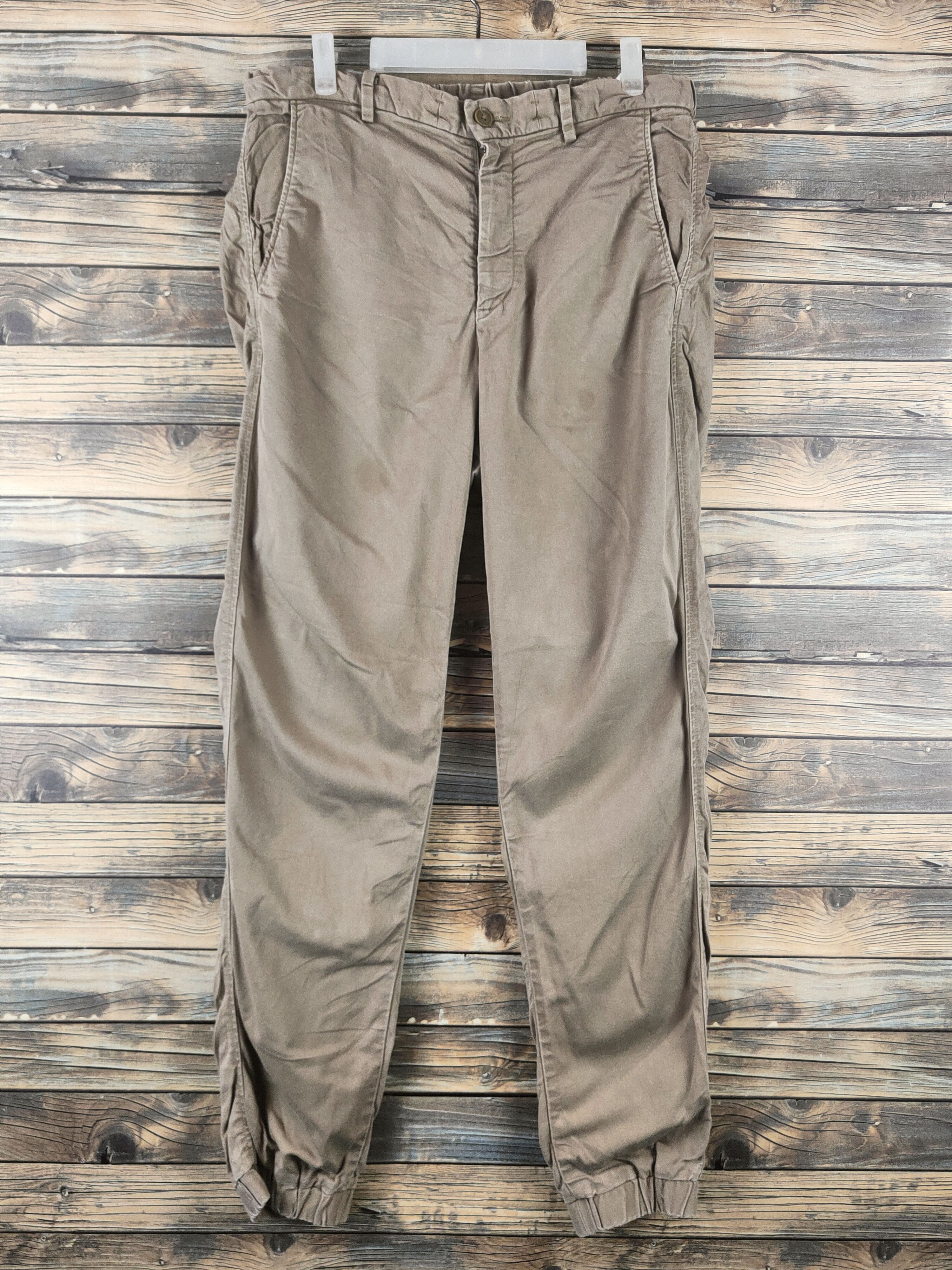 Japanese Brand DL Uniqlo Beige Multipocket Joggers #46-336 Size US 32 / EU 48 - 1 Thumbnail