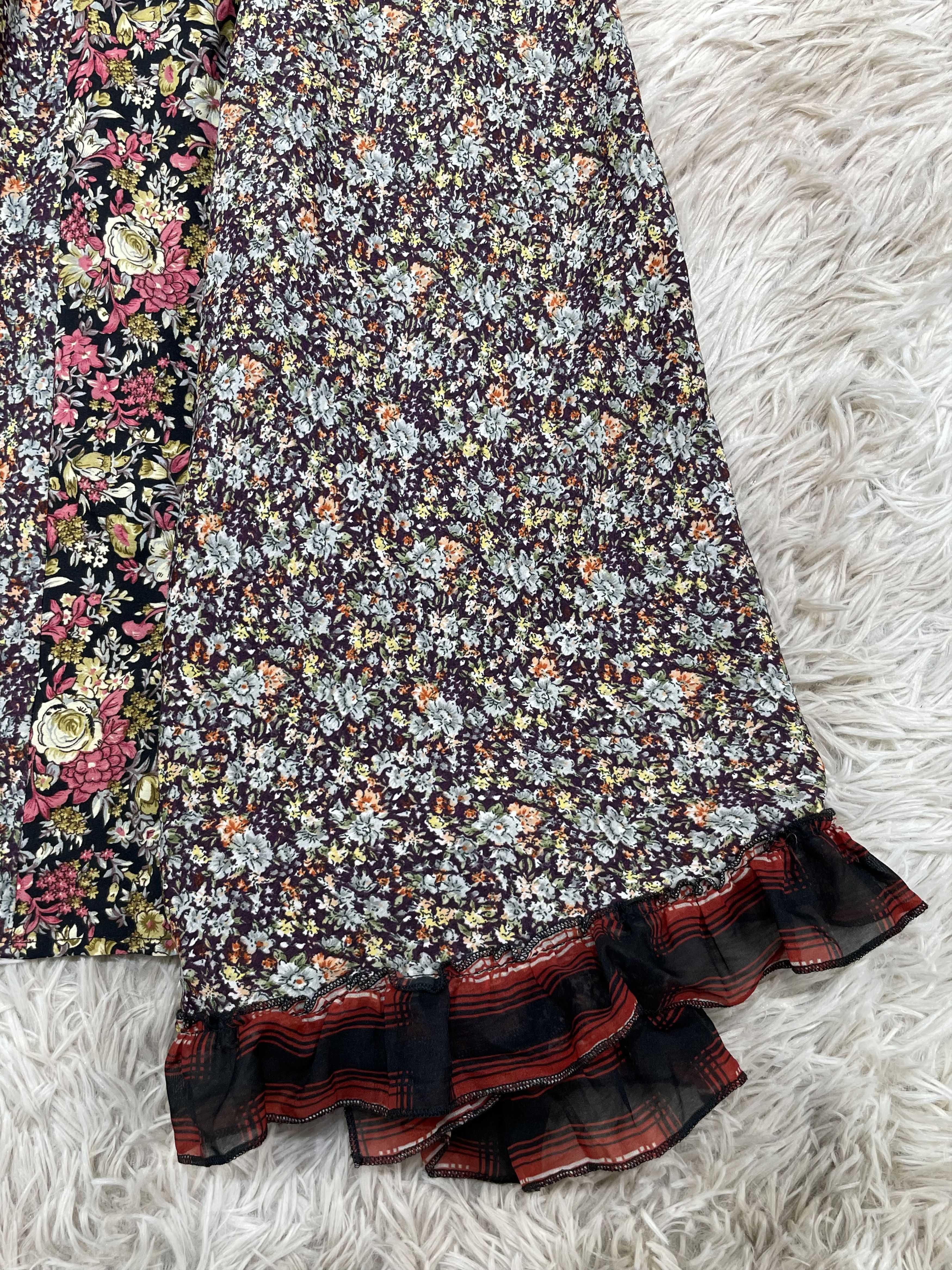 Diesel Plaid and Floral Skirt XS Size 25" / US 0 / IT 36 - 10 Thumbnail