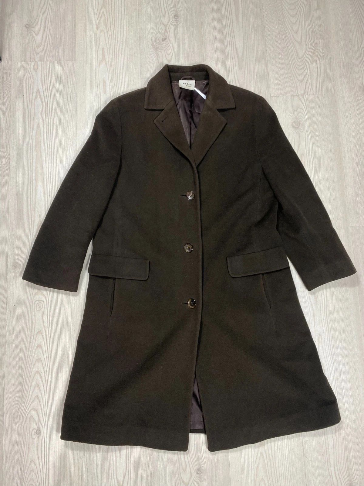 Akris Akris Punto Brown Women’s Wool Coat Jacket Size L / US 10 / IT 46 - 3 Thumbnail