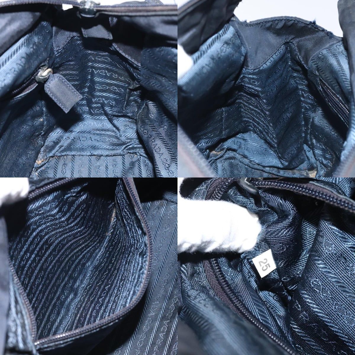 Prada PRADA Hand Bag Nylon Black Gold Size ONE SIZE - 12 Thumbnail