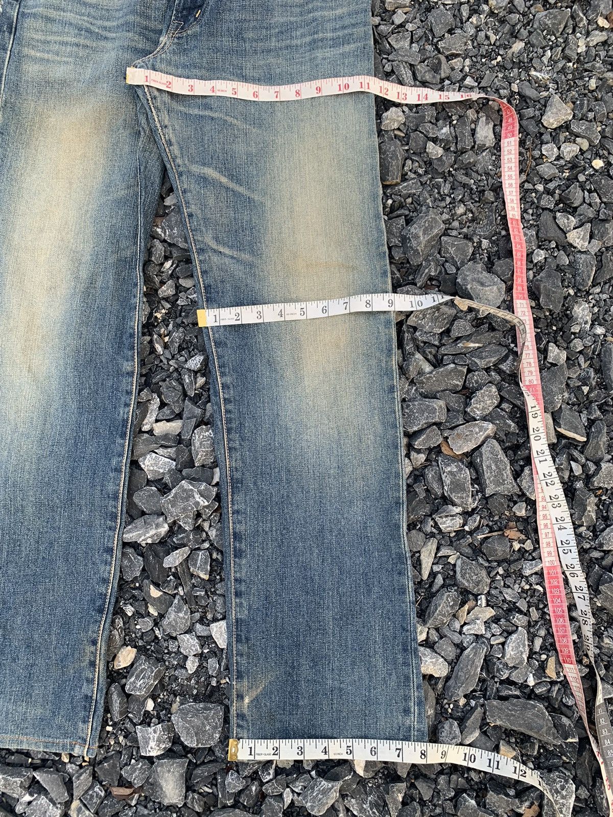 Kapital VINTAGE EDWIN 505XX SELVEDGE RUSTY JAPANESE DISTRESSED DENIM Size US 31 - 18 Thumbnail