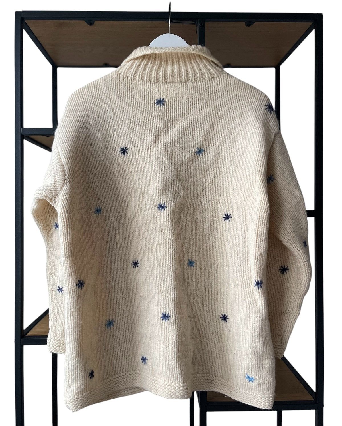 Handmade × Vintage Pachamama Handmade Original Wool Sweater Cardigan Nepal L Size L / US 10 / IT 46 - 2 Thumbnail